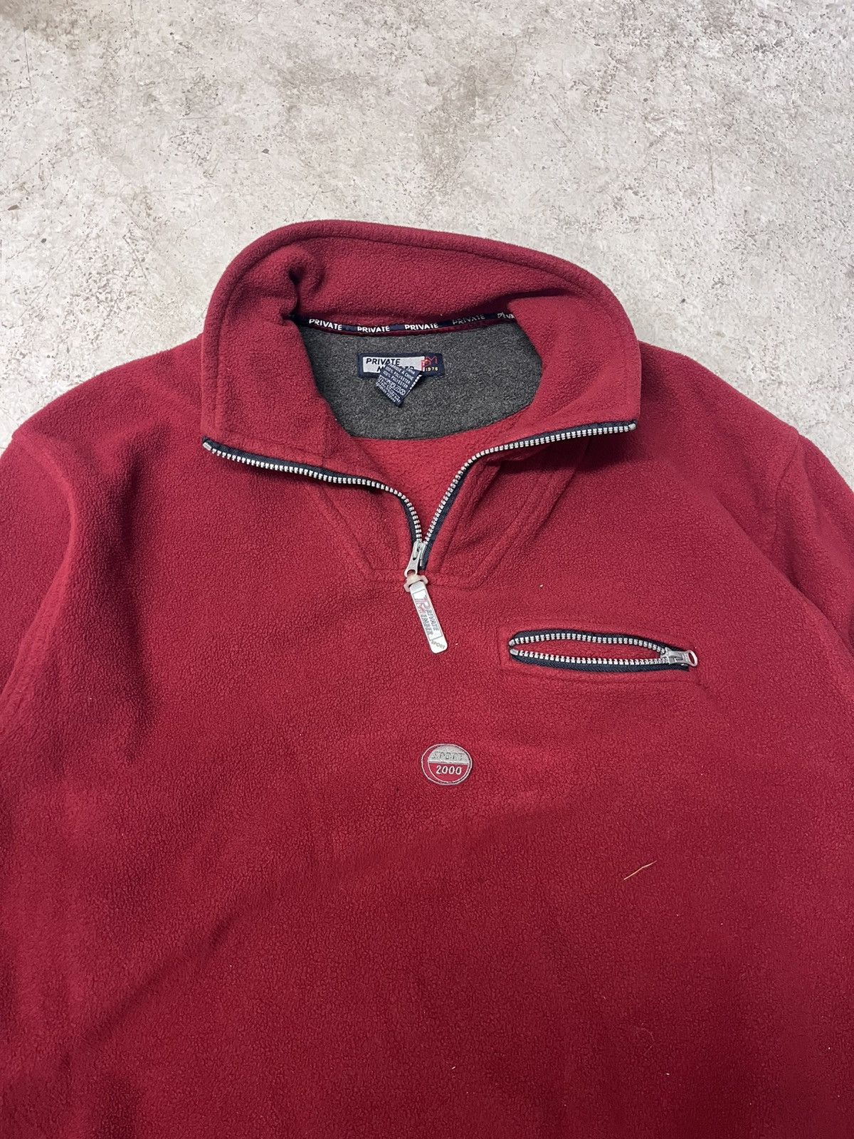 Vintage Vintage red private member fleece jacket Size US L / EU 52-54 / 3 - 1 Thumbnail