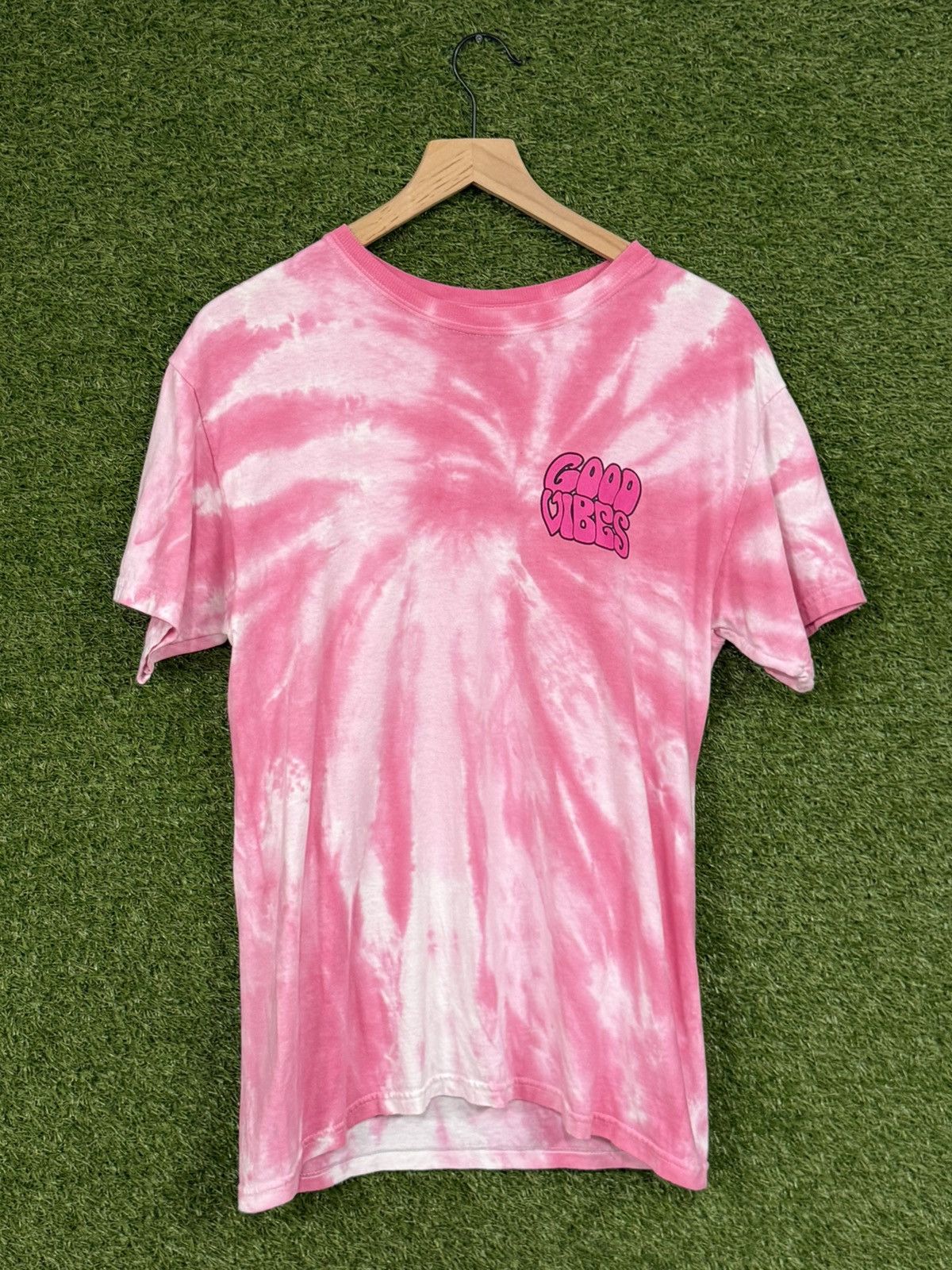 Other Tie Dye Psychedelic Good Vibes Skeleton Cotton Candy Tee Size US M / EU 48-50 / 2 - 2 Thumbnail