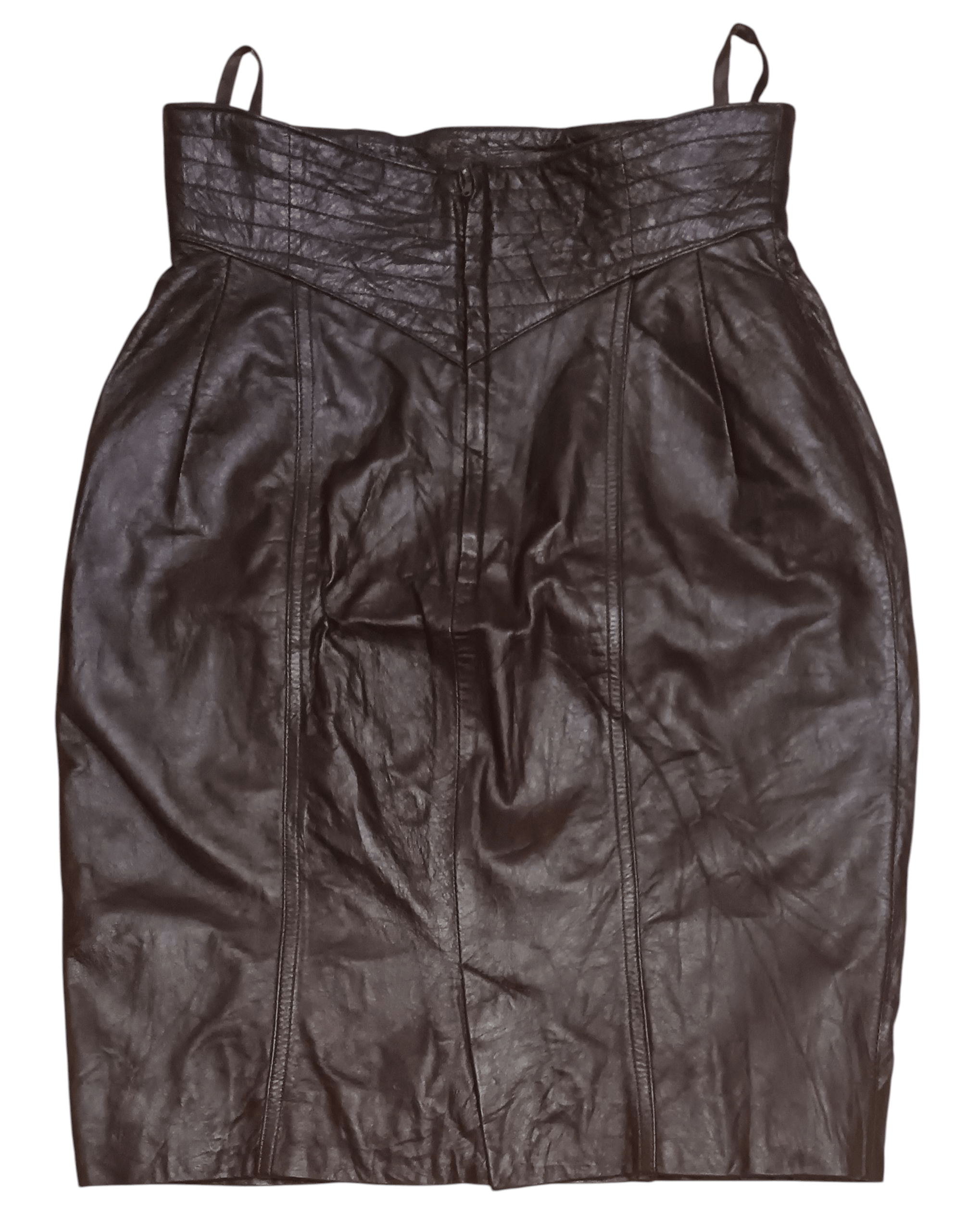Japanese Brand WEASEL-MOAT ITALIAN SHEEPSKIN LEATHER SKIRT Size 27" / US 4 / IT 40 - 5 Thumbnail