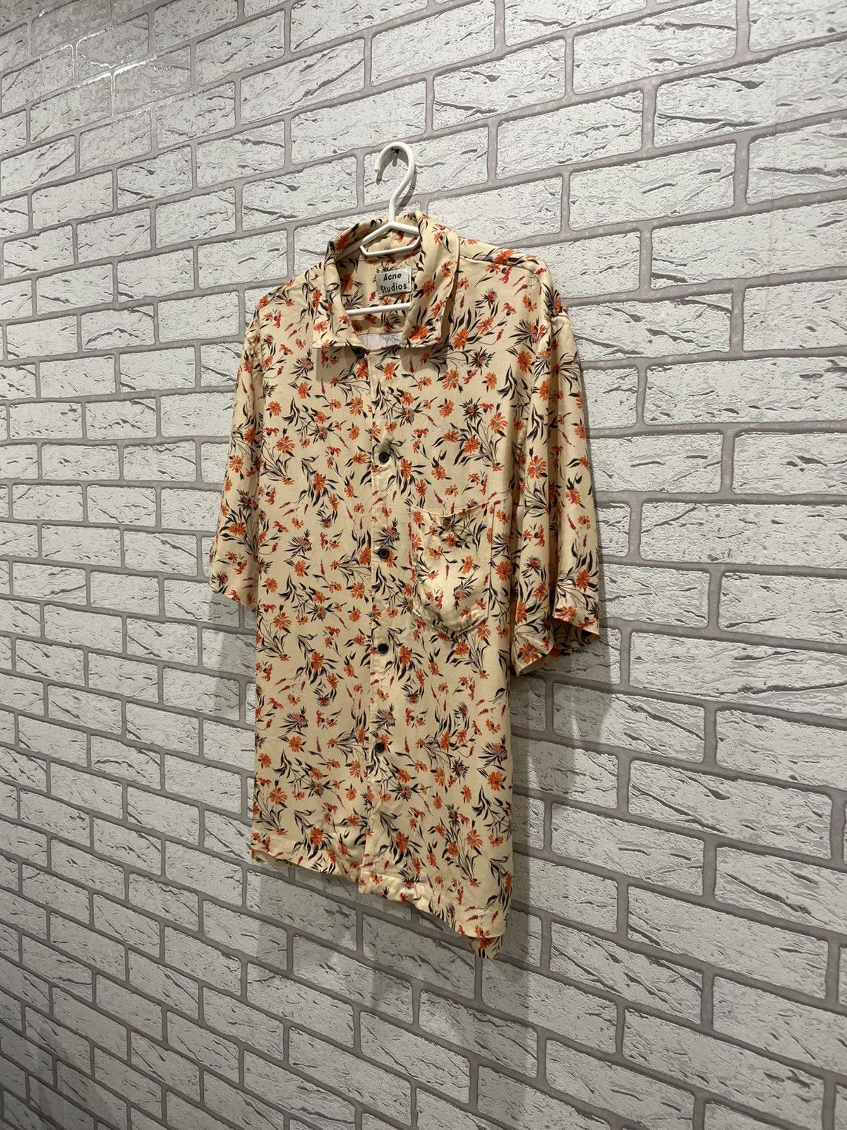 Acne Studios × Vintage Acne Studios - Simon Camp-Collar Floral-Print Twill Shirt Size US M / EU 48-50 / 2 - 2 Thumbnail