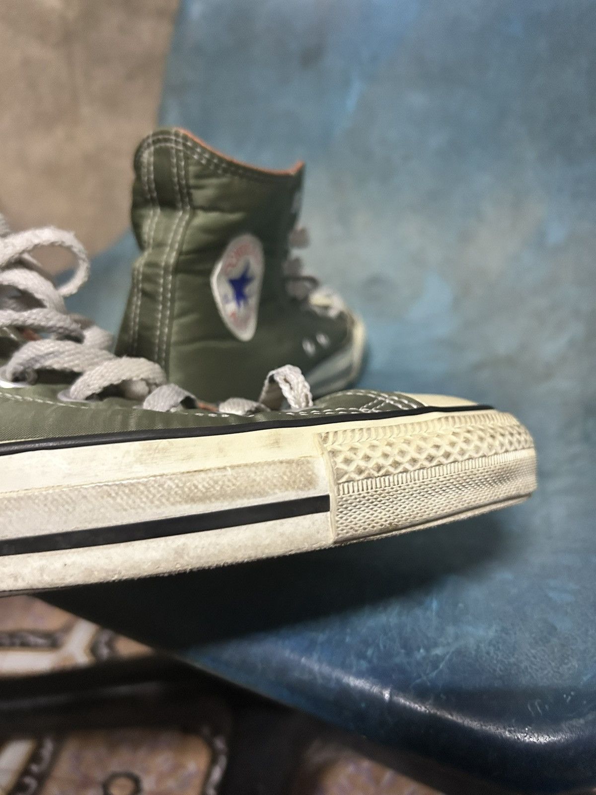 Converse Chuck Taylor Nylon Green Orange Size US 7.5 / EU 40-41 - 12 Thumbnail