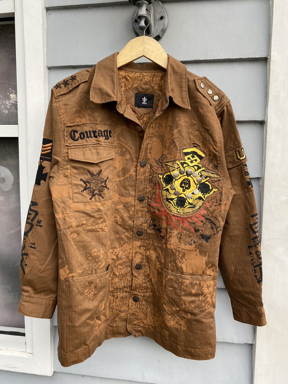 Vintage Made Right Genuine Military Style Jacket ‘Courage’ Patchwork Size US L / EU 52-54 / 3 - 1 Thumbnail