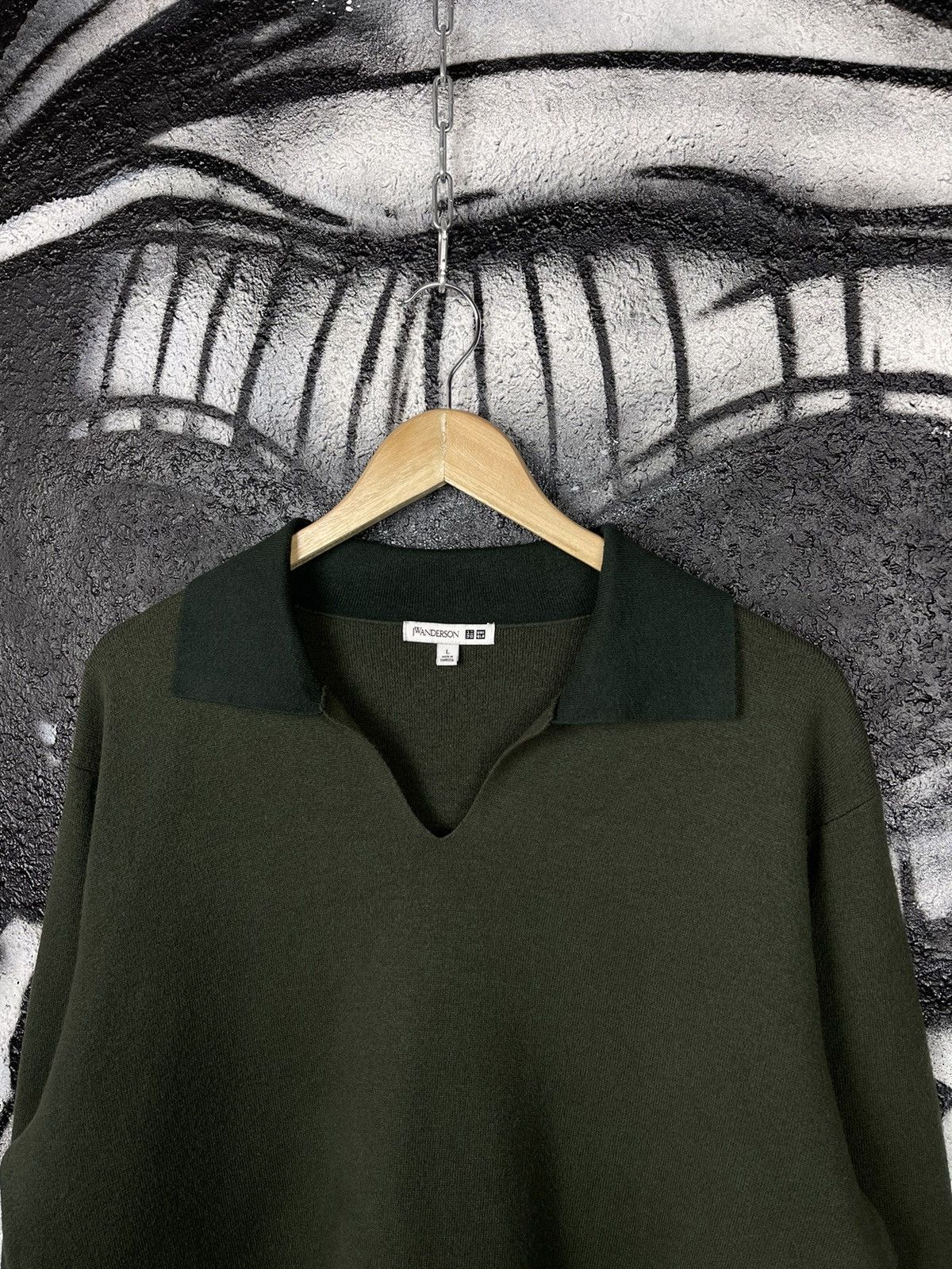 JW Anderson × Japanese Brand × Uniqlo Uniqlo x J.W. Anderson Souffle Yarn Sweater Dark Green Size L / US 10 / IT 46 - 3 Thumbnail