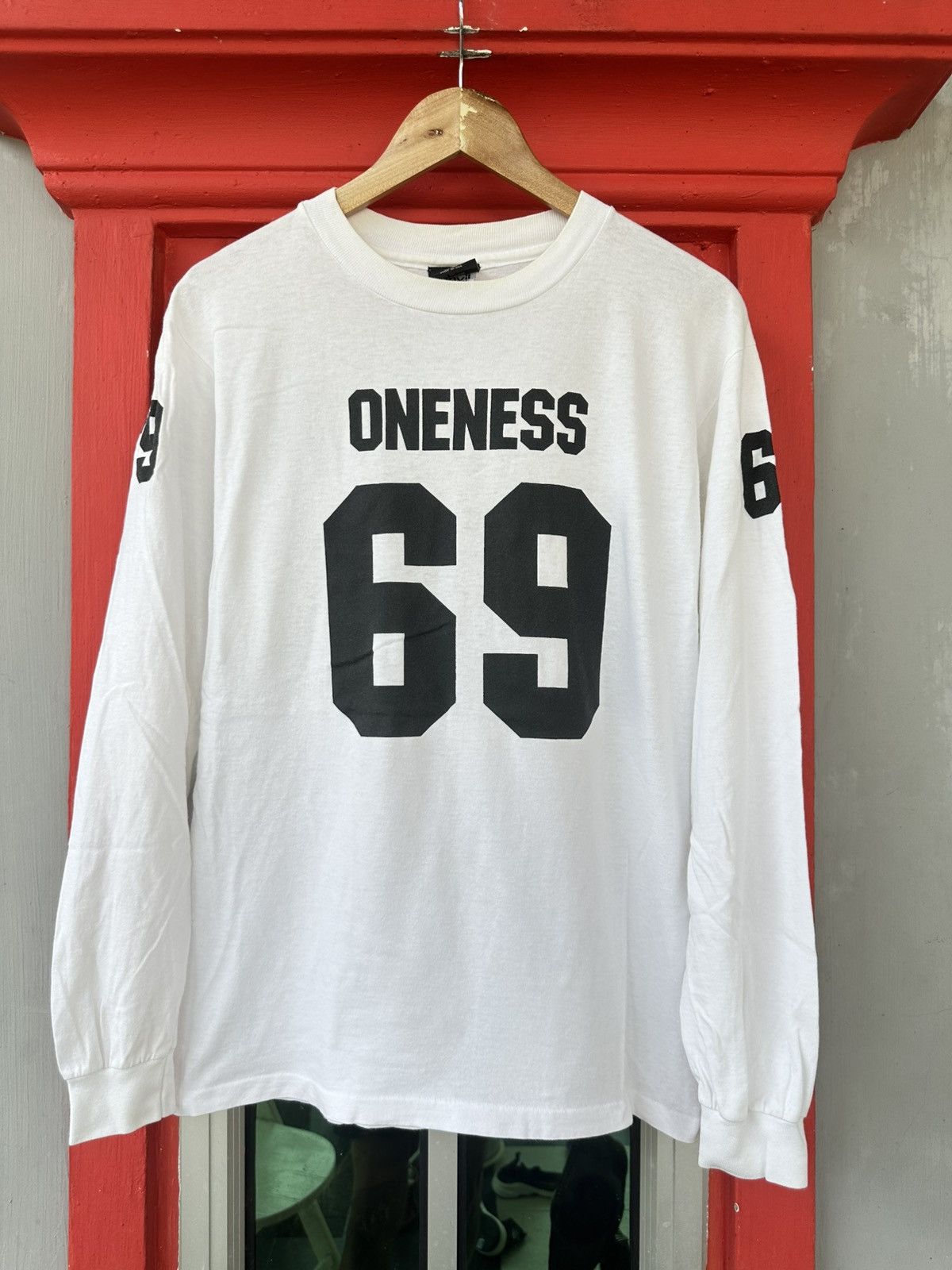 Japanese Brand Vintage 90s Oneness 69 LS Japan Band Tee Size US L / EU 52-54 / 3 - 1 Thumbnail