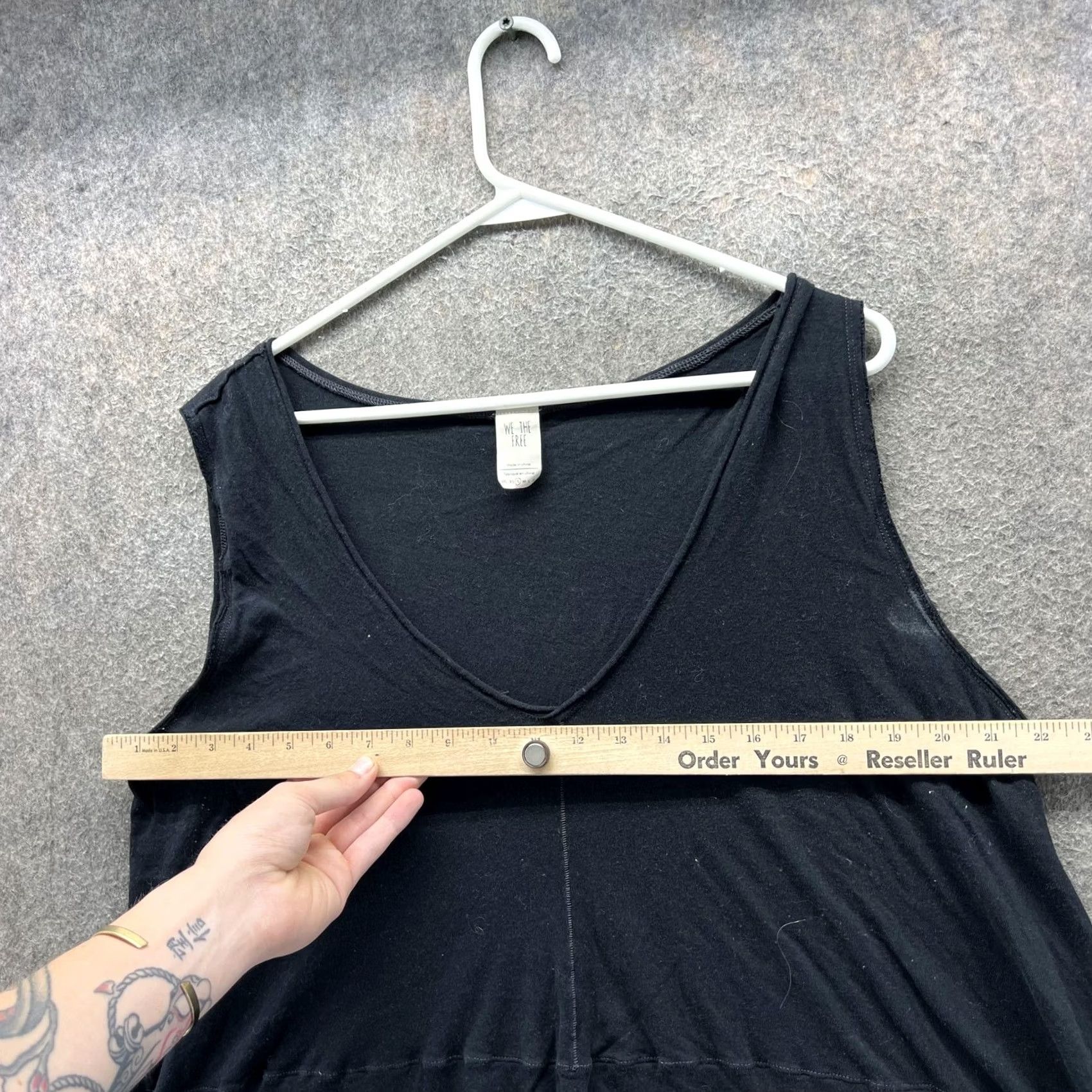 Free People Free People Tank Top Womens Small Black V Neck Layered Asym Hem Hi Low Tunic Top Size S / US 4 / IT 40 - 4 Thumbnail