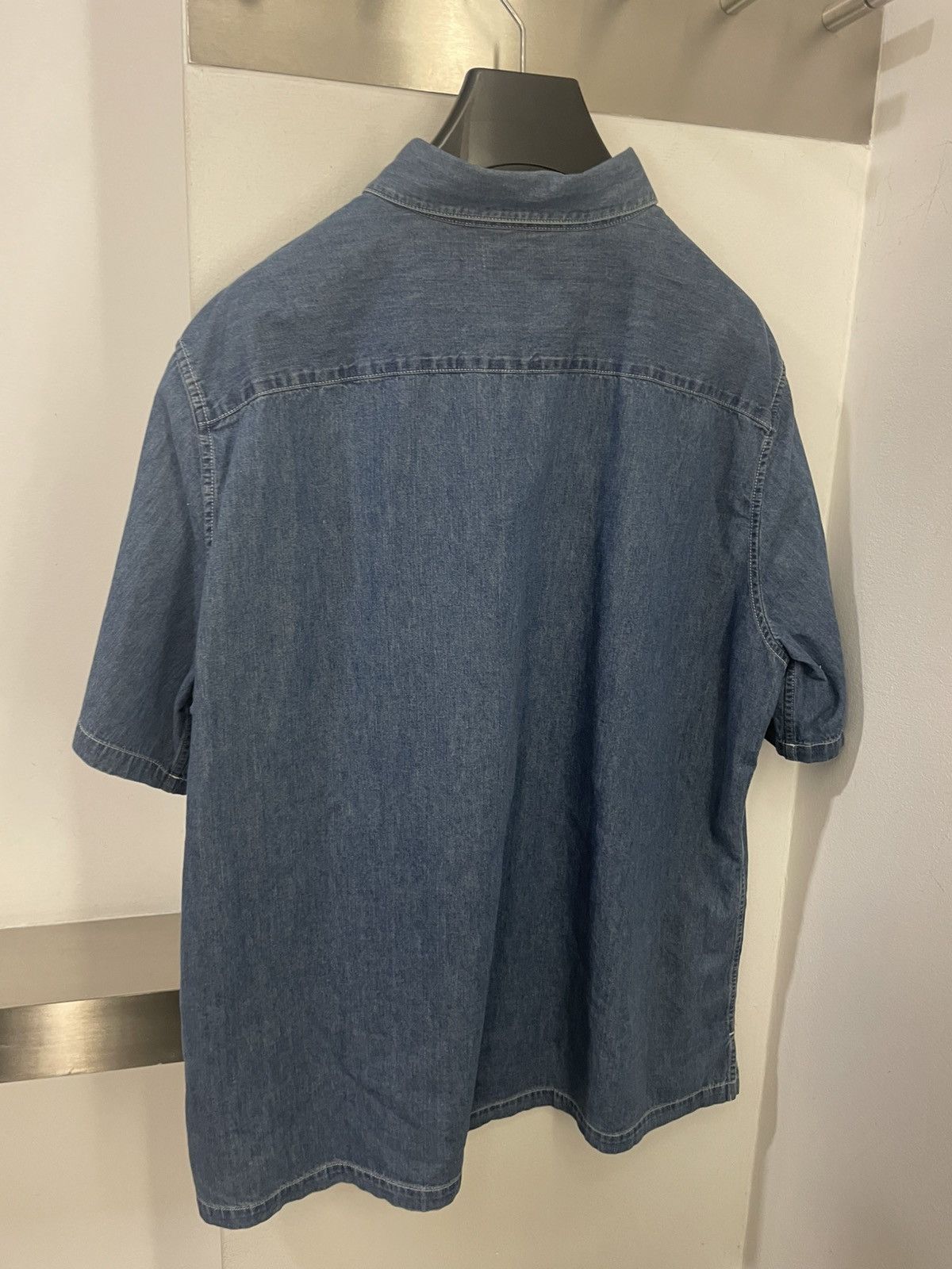 Celine SHORT-SLEEVED SHIRT IN COTTON DENIM Size US XL / EU 56 / 4 - 3 Thumbnail