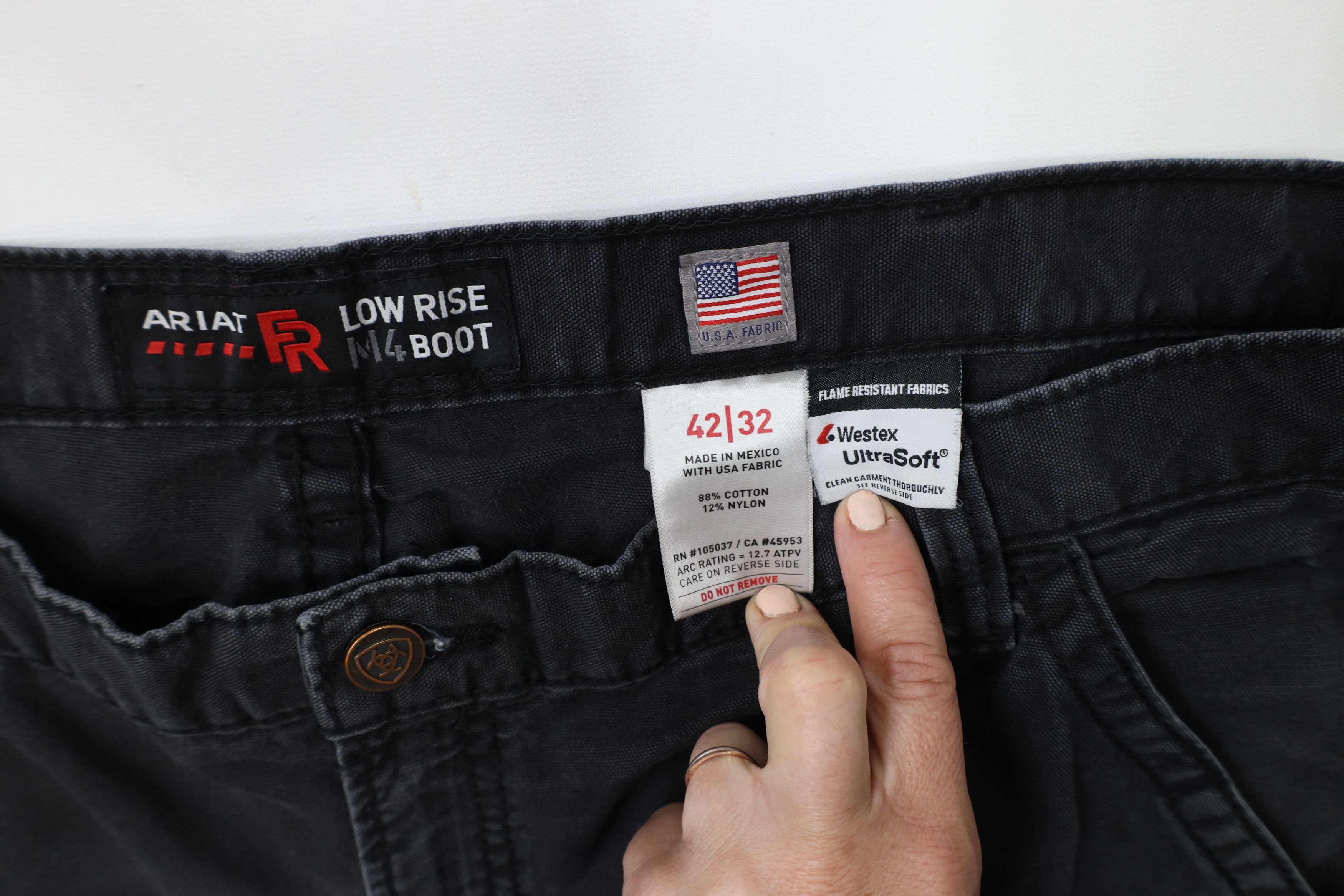 Ariat × Vintage Ariat FR Fire Flame Resistant Low Rise M4 Boot Cut Jeans Size US 42 / EU 58 - 9 Thumbnail