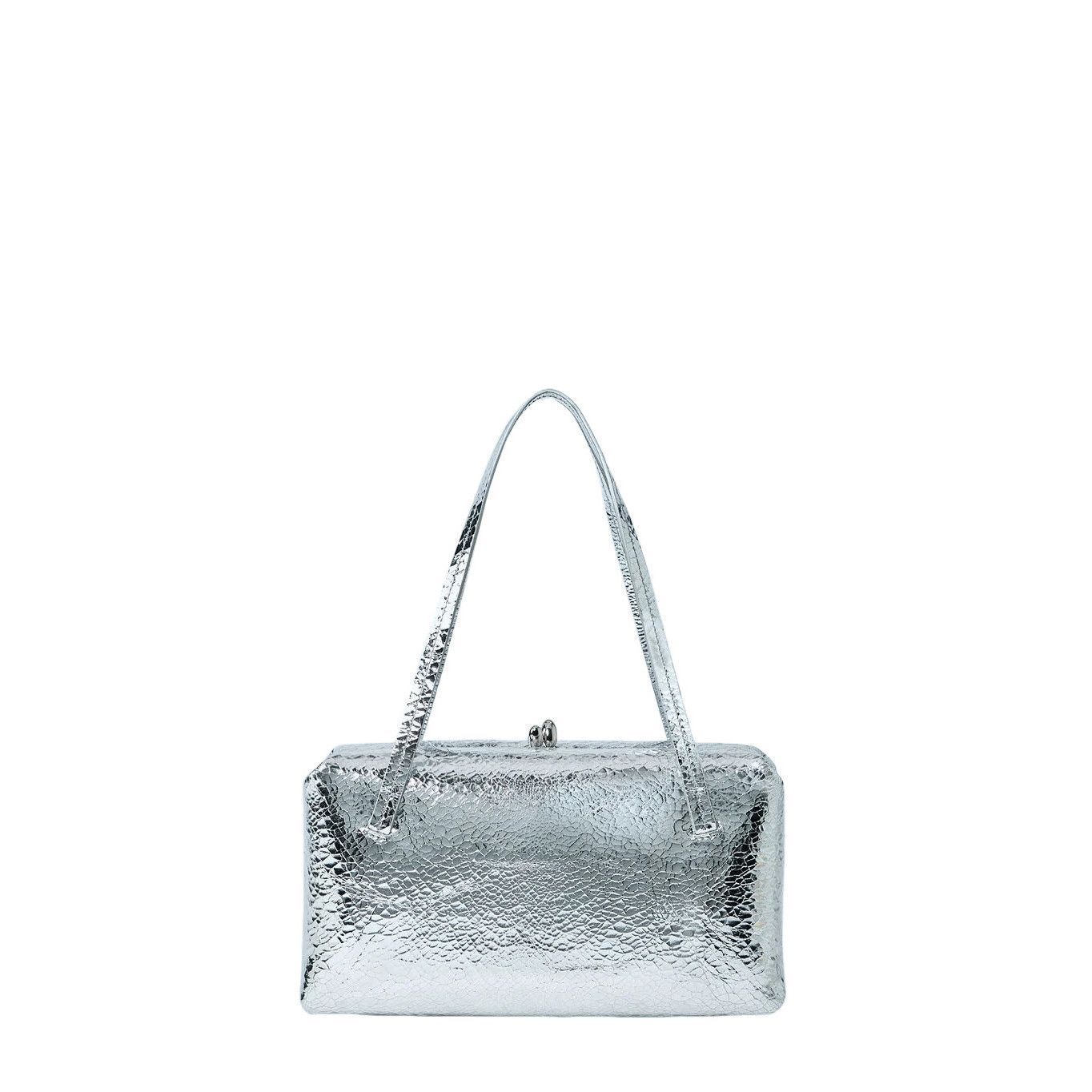Jil Sander JIL SANDER Goji Small Silver Leather Shoulder Bag New & Auth Size ONE SIZE - 2 Thumbnail