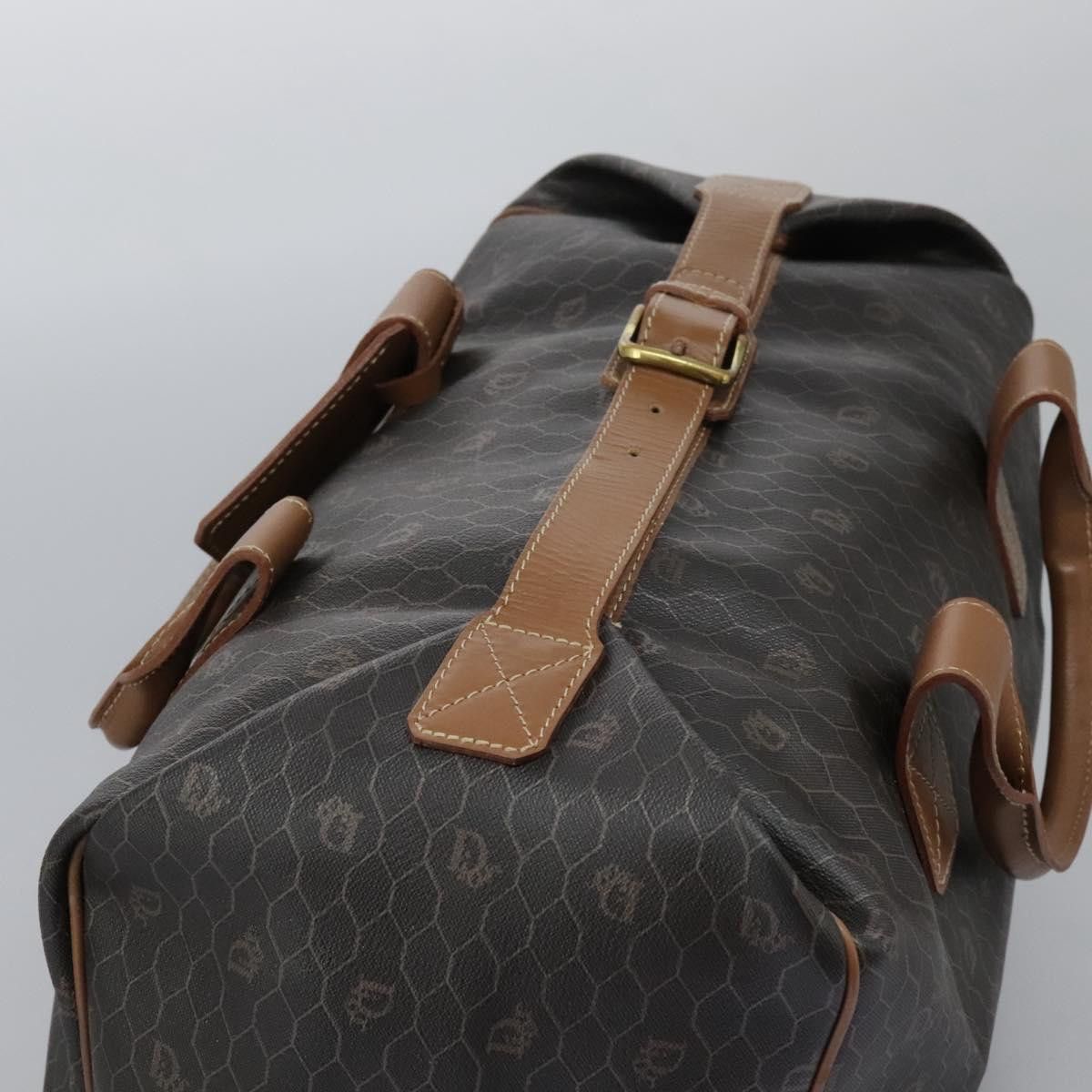 Dior DIOR Honeycomb Canvas Boston Bag Pvc Black Brown Gold Size ONE SIZE - 6 Thumbnail