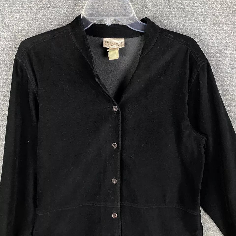 Other Freeport Studio Button Up Women 16 Velvet Polyester Adults Size XXL / US 16-18 / IT 52-54 - 2 Thumbnail