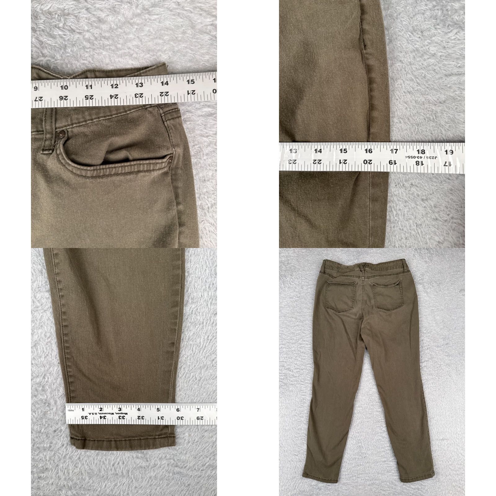 Jessica Simpson Jessica Simpson Jeans Women 8 Green Relaxed Skinny Crop Cotton Blend Mid 28x26 Size 30" / US 8 / IT 44 - 9 Thumbnail