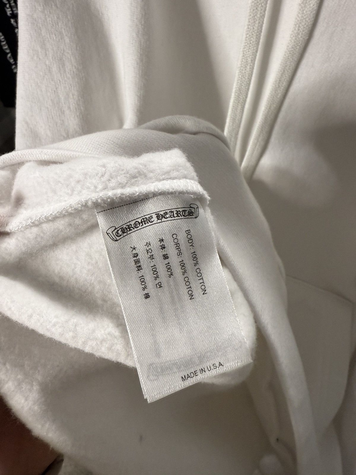 Chrome Hearts Chrome Hearts White Vertical Logo Hoodie Size US L / EU 52-54 / 3 - 3 Thumbnail