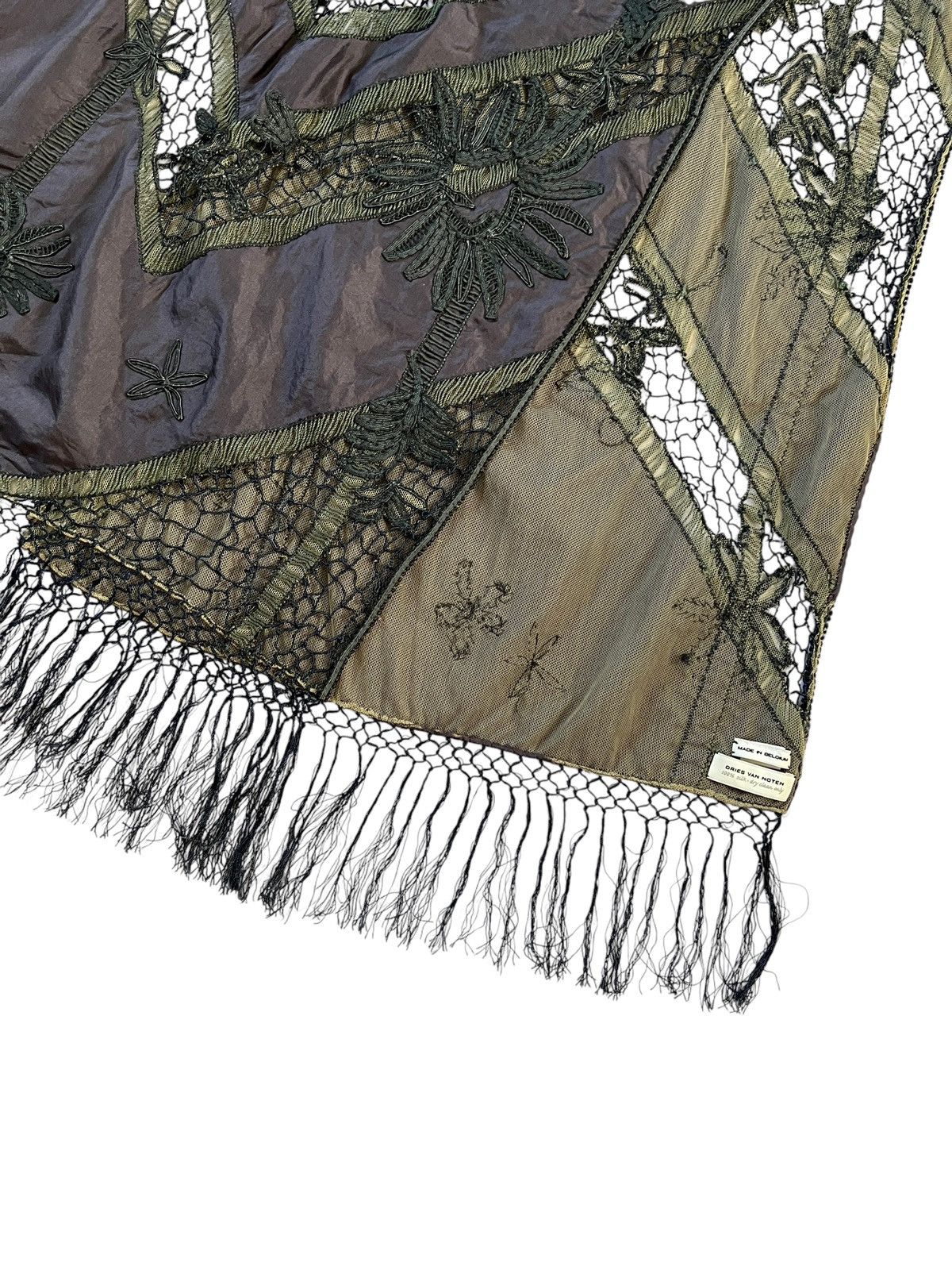 Dries Van Noten Dries Van Noten Handmade Lace Silk Scarf Size ONE SIZE - 3 Thumbnail