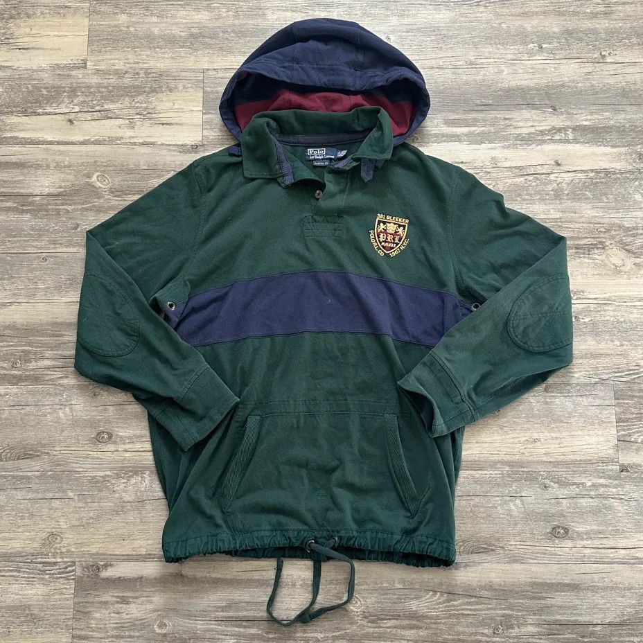Polo Ralph Lauren Vintage Polo Ralph Lauren 381 Bleeker 1967 NYC Hooded Rugby Size US XXL / EU 58 / 5 - 1 Thumbnail