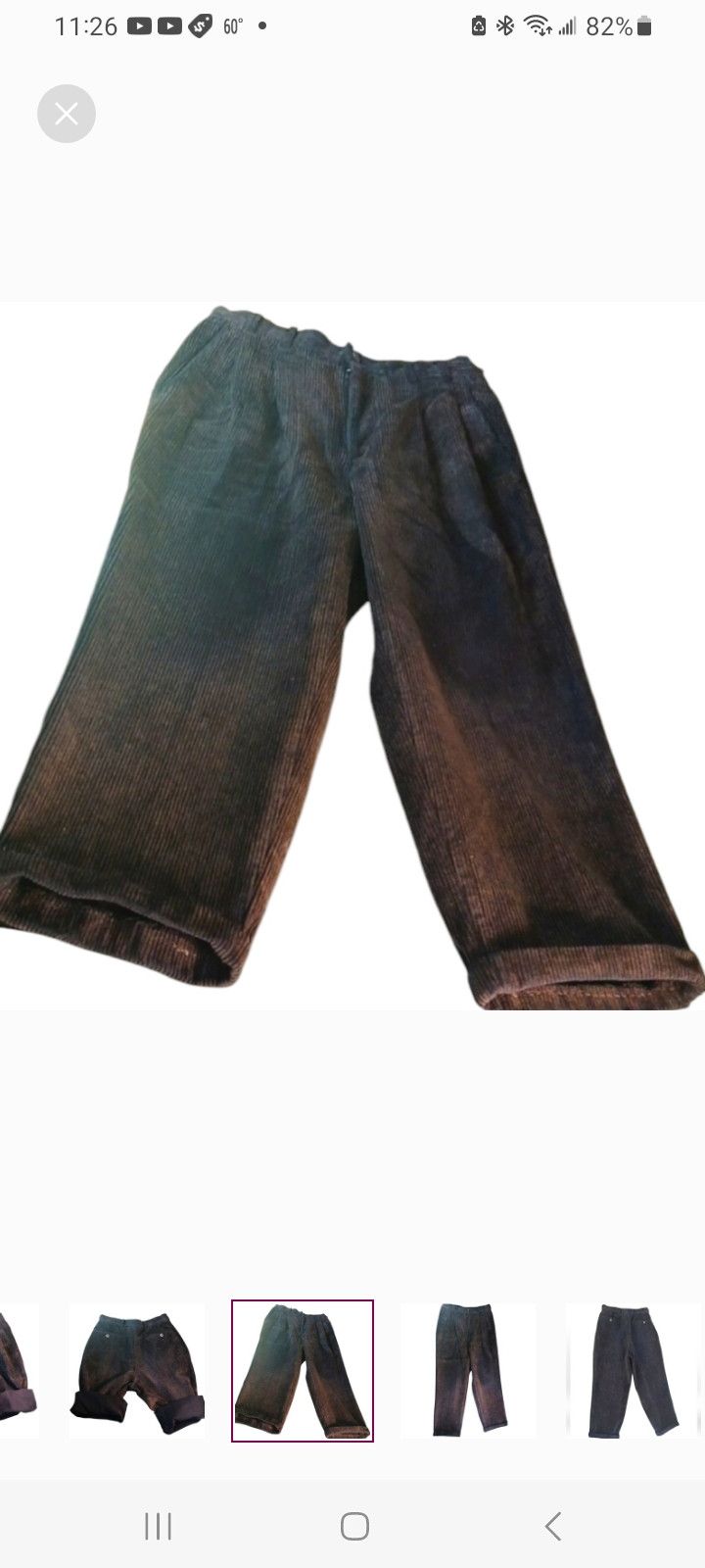 Alexander Julian Vintage 'COLOURS' by Alexander Julian Brown Corduroy Pants Size US 31 - 7 Thumbnail