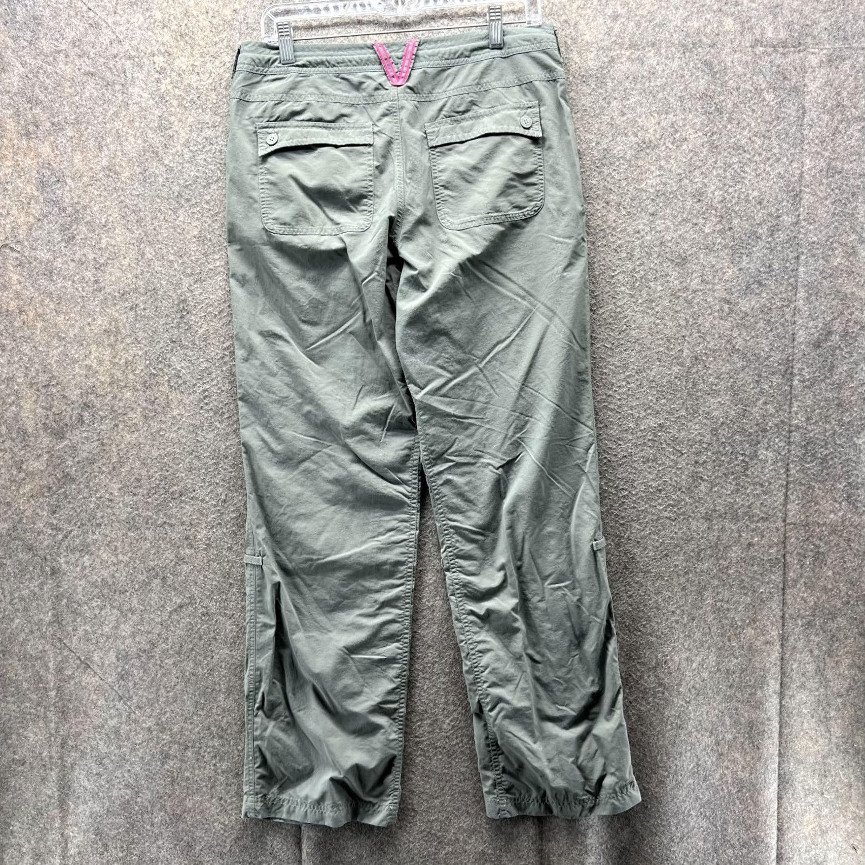 The North Face VINTAGE: The North Face Pants Women 4 Green Pink Casual Drawstring Polyester Hiking Hike Size 27" / US 4 / IT 40 - 3 Thumbnail