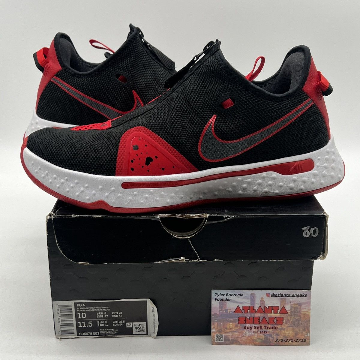 Nike Pg 4 bred Size US 10 / EU 43 - 1 Thumbnail