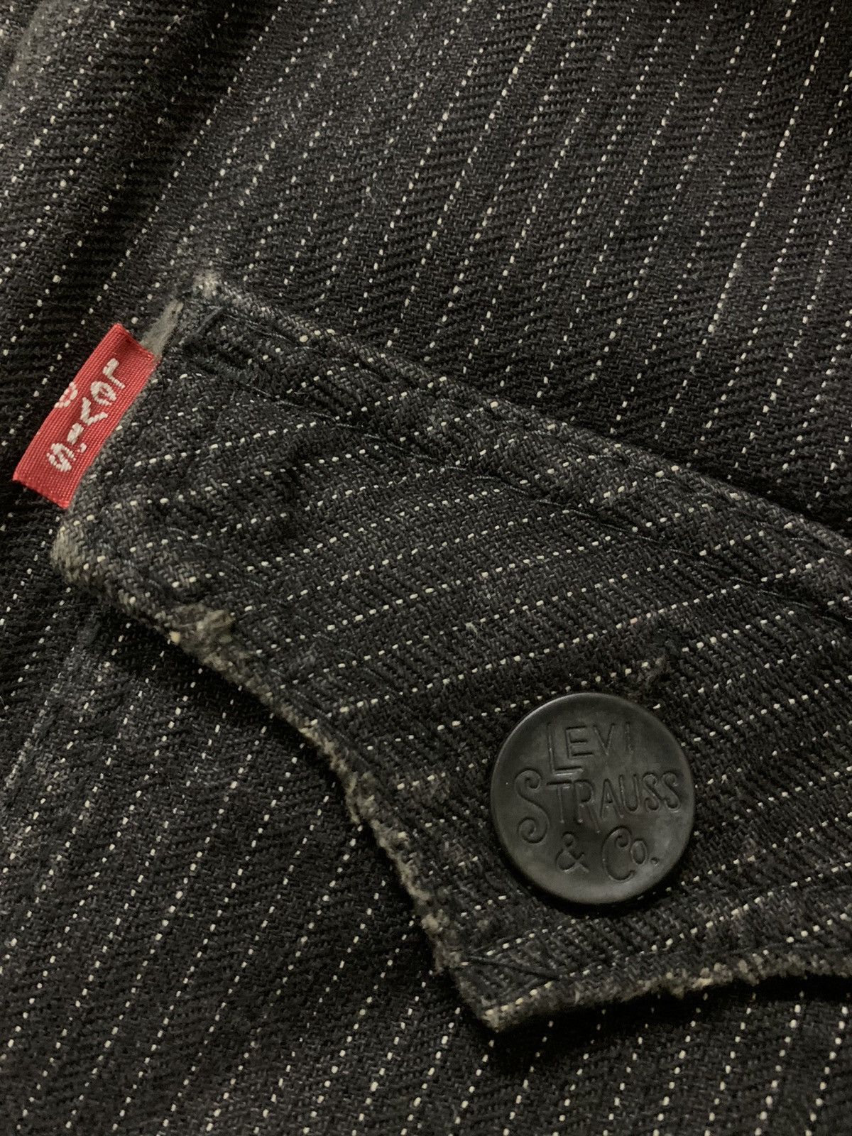 Levi's Vintage Clothing 💥Levi’s Movin On Denim Stripe Zipper Jacket Size US M / EU 48-50 / 2 - 5 Thumbnail