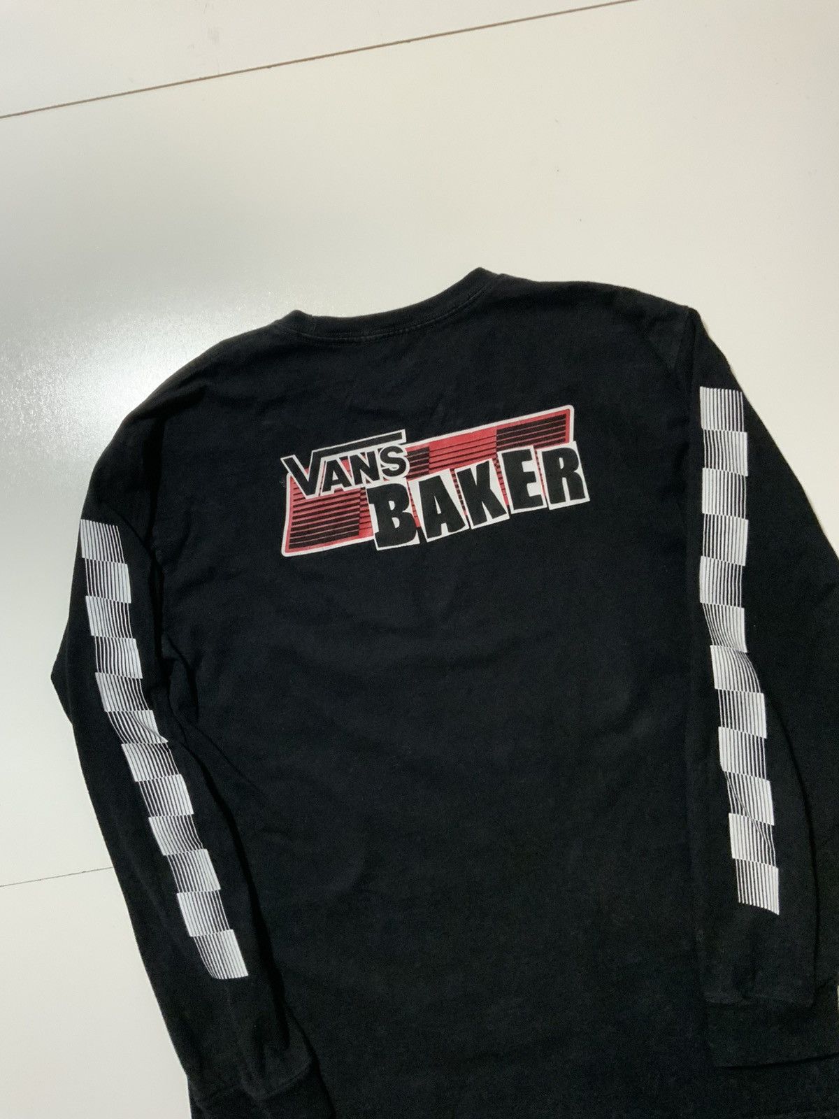 Vans Vans X Baker Skateboards Racing Black Graphic L/S T-Shirt Size US M / EU 48-50 / 2 - 4 Thumbnail