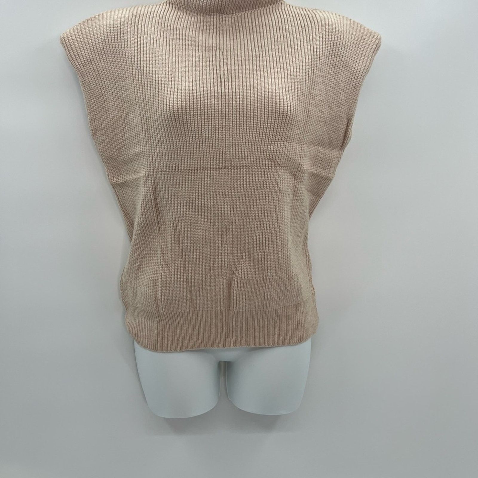 & Other Stories Sleeveless Tan Turtleneck Sweater (XS) NWOT Size XS / US 0-2 / IT 36-38 - 5 Thumbnail