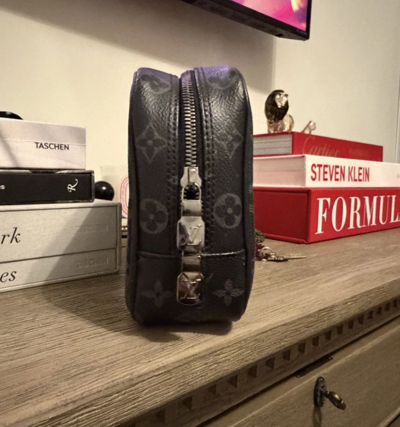 Louis Vuitton Discontinued Eclipse Monogram Toiletry Pouch Trous GM Size ONE SIZE - 3 Thumbnail