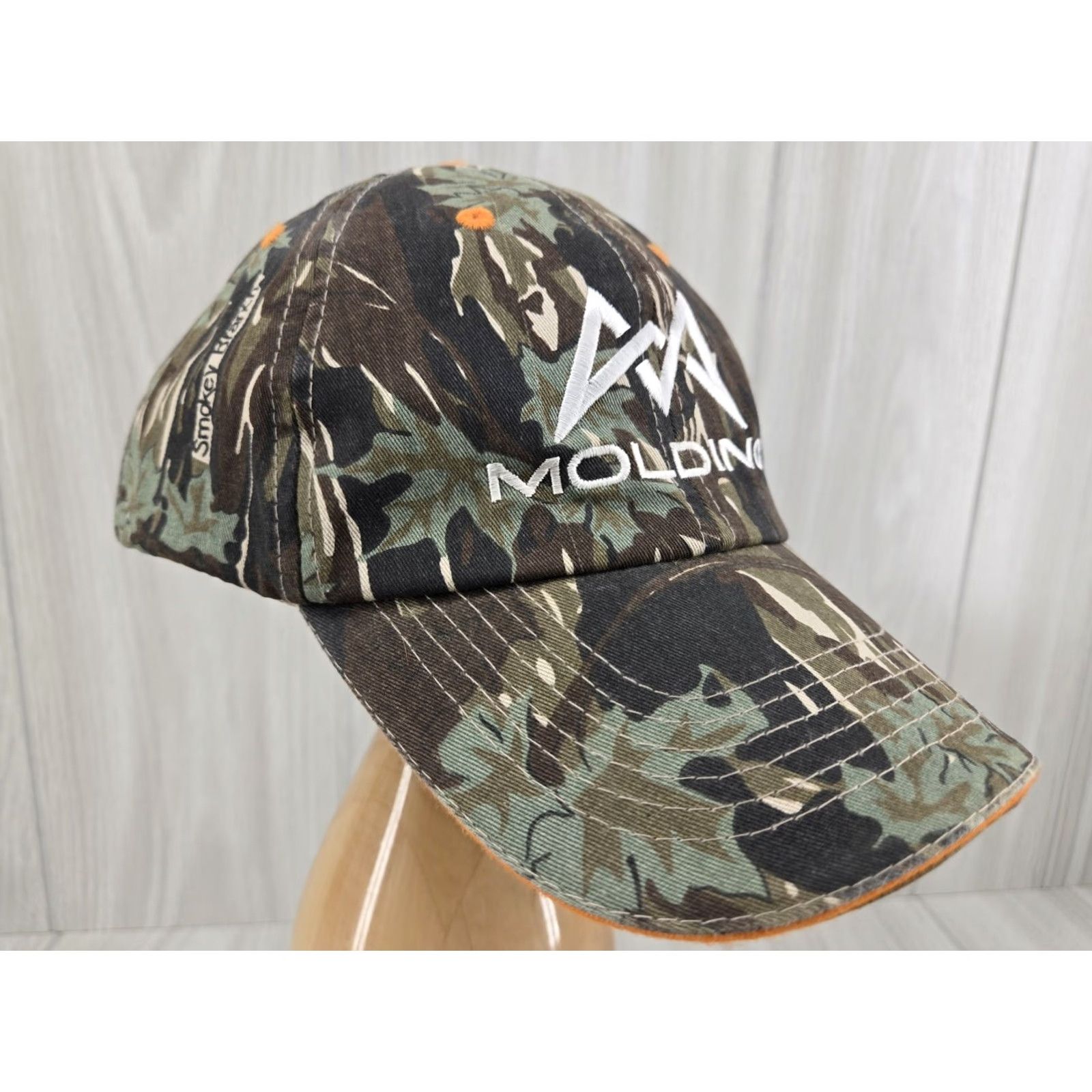 Logo 7 Hit Wear Moldino Mitsubishi Hitachi Hat Men Tool Smokey Branch Camo White Logo Adjustable Trucker Hat Men One Size Camouflage Casual Workwear Size ONE SIZE - 4 Thumbnail