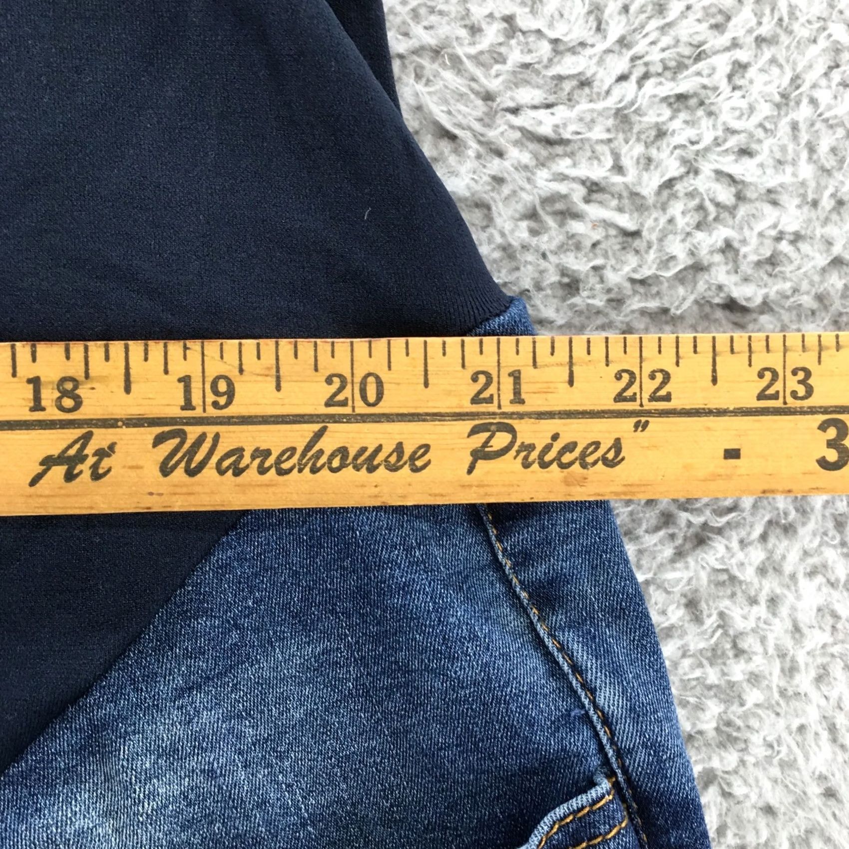 Vintage Time And Tru Maternity Jeans Womens XXL Blue Medium Wash Denim Ankle 5 Pockets Size 40" / US 18 - 6 Thumbnail