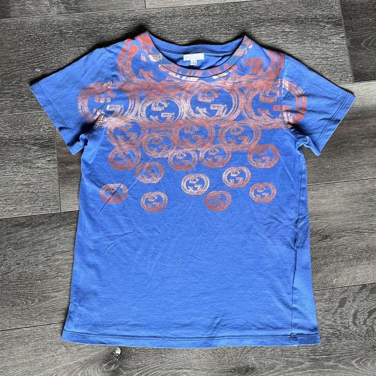 Gucci Gucci Blue Monogram Graphic Logo Shirt Baby Tee Kids Size 8 Size XS / US 0-2 / IT 36-38 - 1 Thumbnail