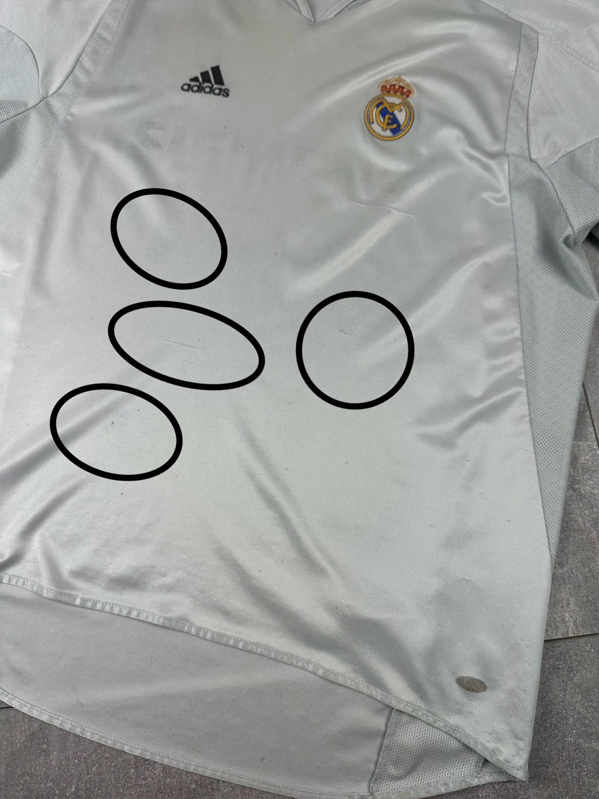 Adidas Adidas Real Madrid 2004/05 Distressed Soccer Jersey Size US XL / EU 56 / 4 - 4 Thumbnail