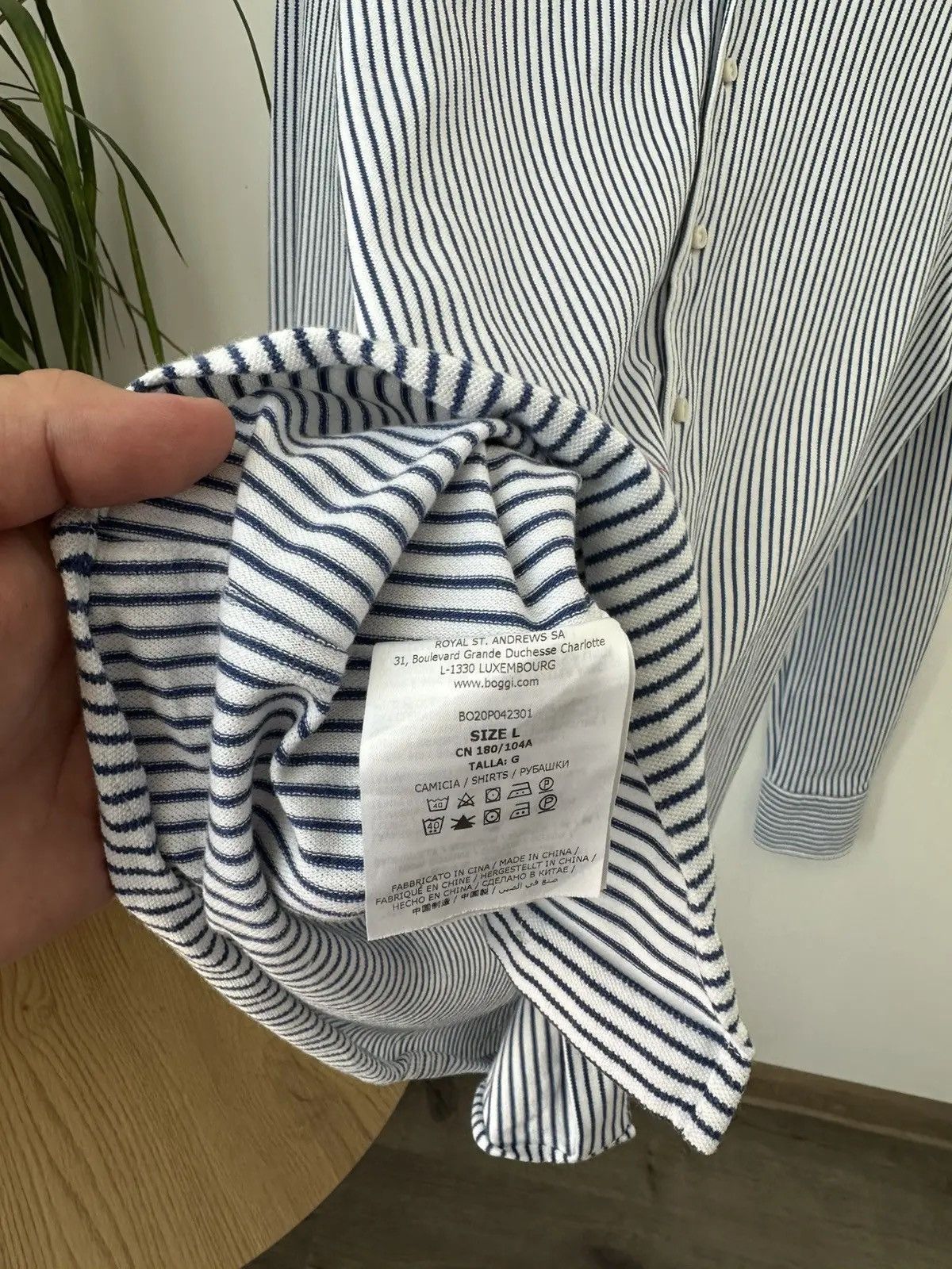 Boggi Vintage Boggi Milano Blue Striped Mens Shirt Size US S / EU 44-46 / 1 - 9 Thumbnail
