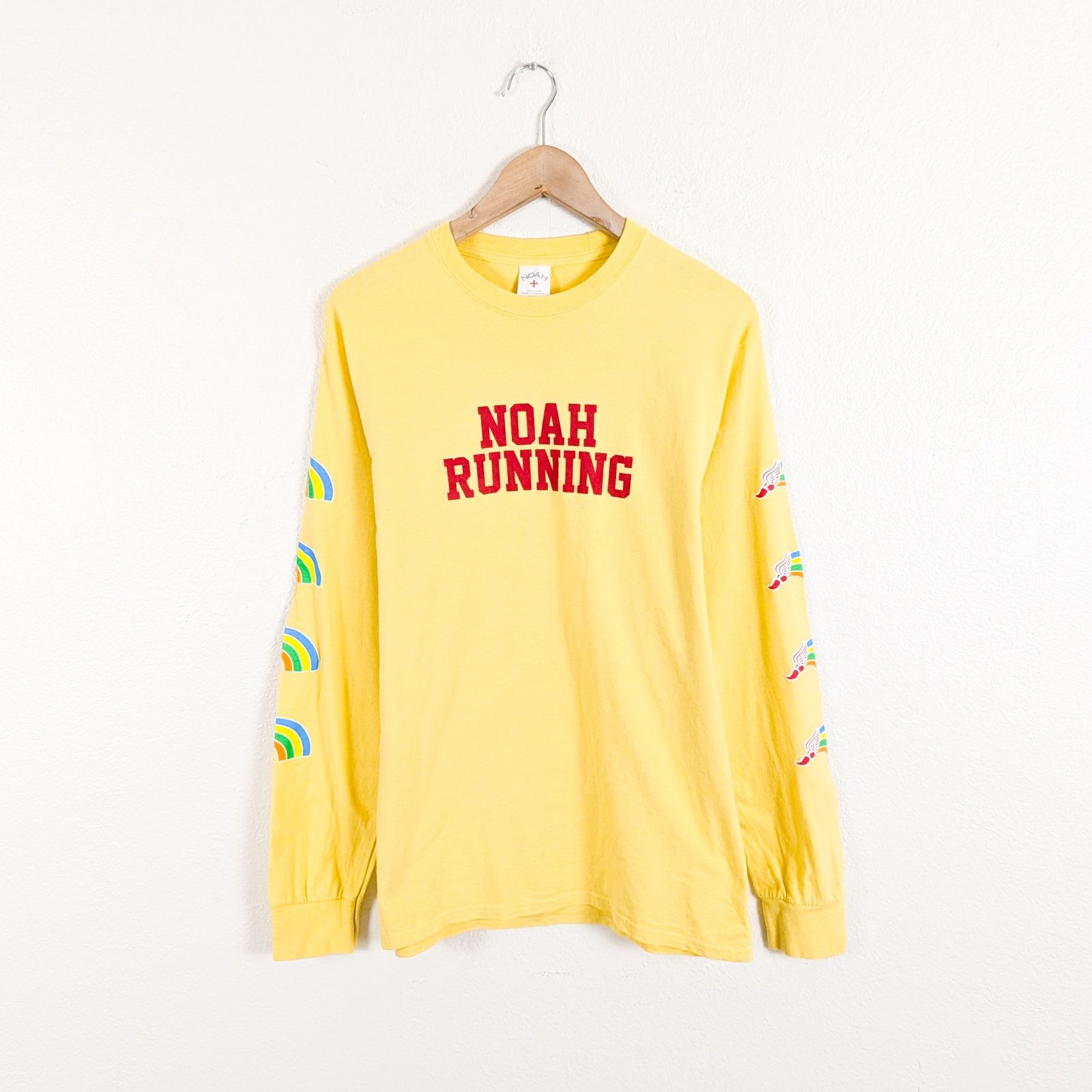 Noah NOAH T-Shirt Running Club Print In Yellow cotton Medium Size US M / EU 48-50 / 2 - 1 Thumbnail
