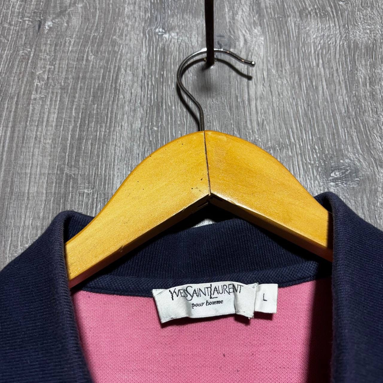 Yves Saint Laurent VINTAGE YVES SAINT LAURENT YSL BIG SPELLOUT LOGO PINK POLO Size US L / EU 52-54 / 3 - 3 Thumbnail