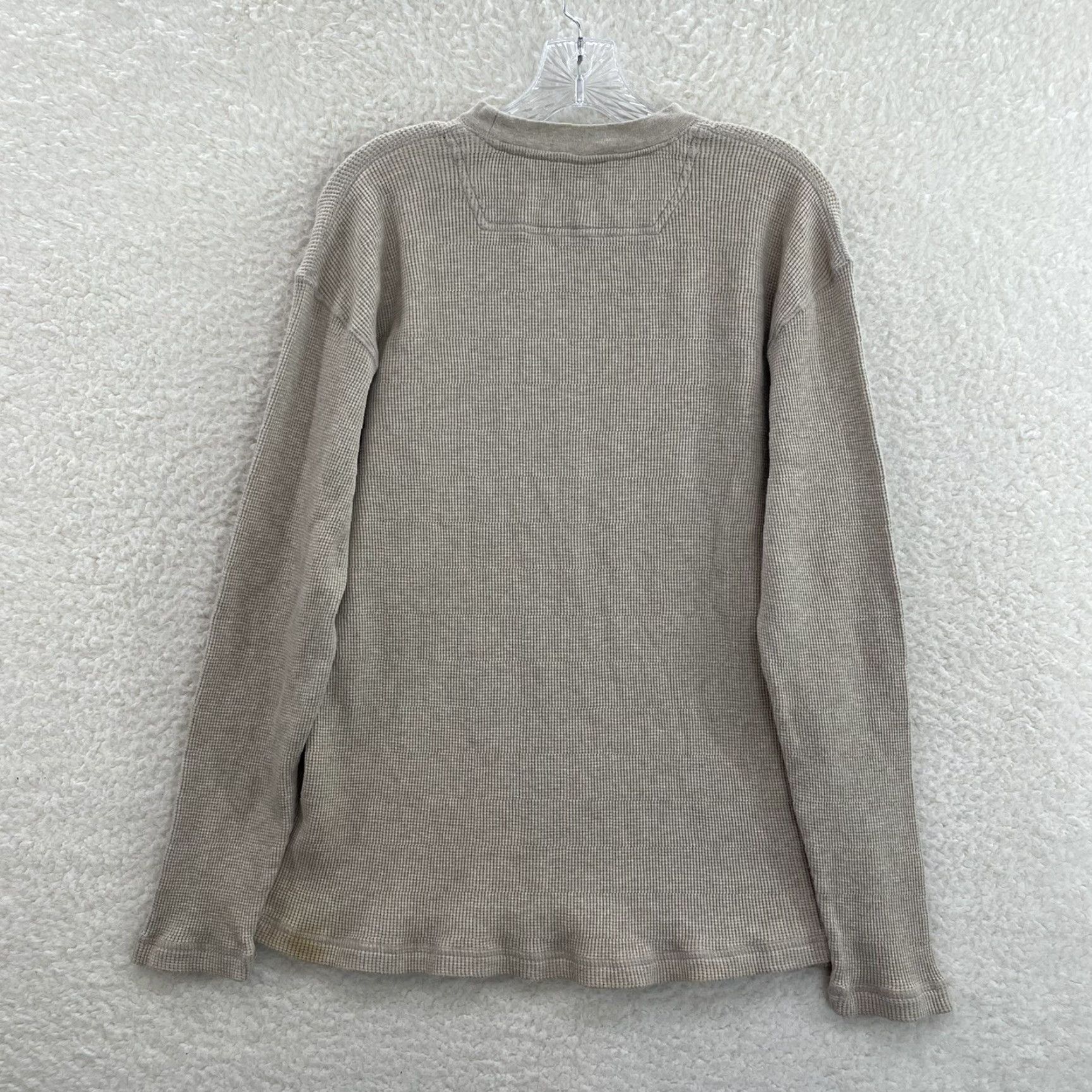 Sean John Y2K Sean John Shirt Sweater Large Mens Waffle Thermal Knit Grunge Cyber Skater Beige Cotton Long Sleeve Size US L / EU 52-54 / 3 - 2 Thumbnail