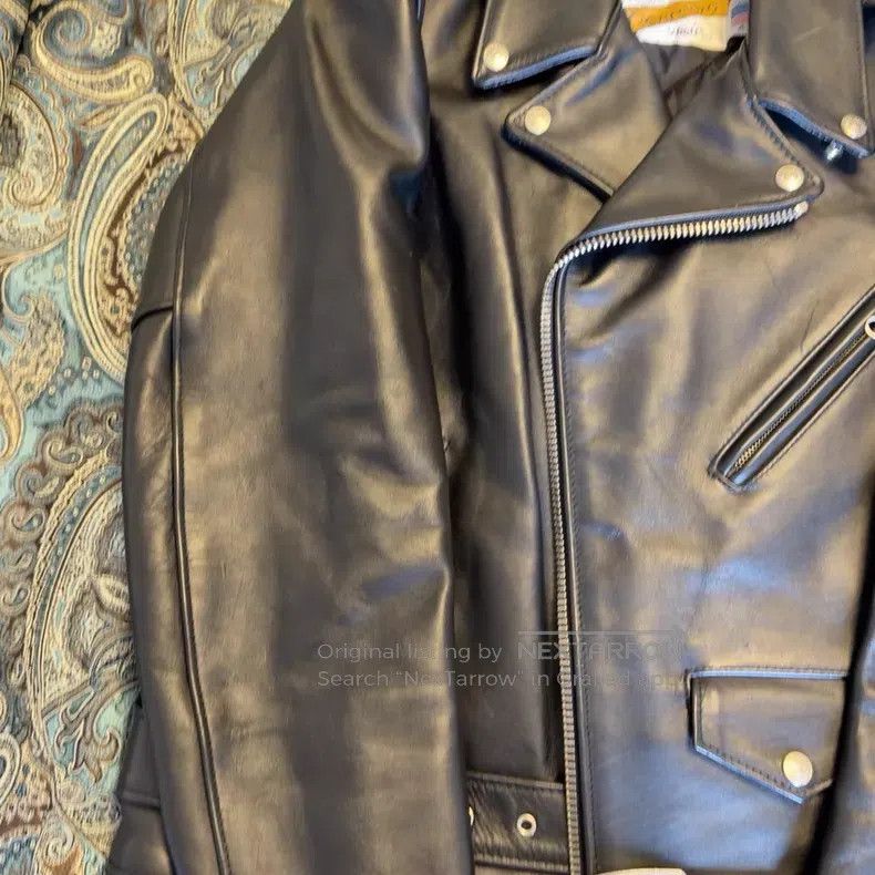 Schott NYC bull leather motorcycle leather jacket Size US XS / EU 42 / 0 - 6 Thumbnail