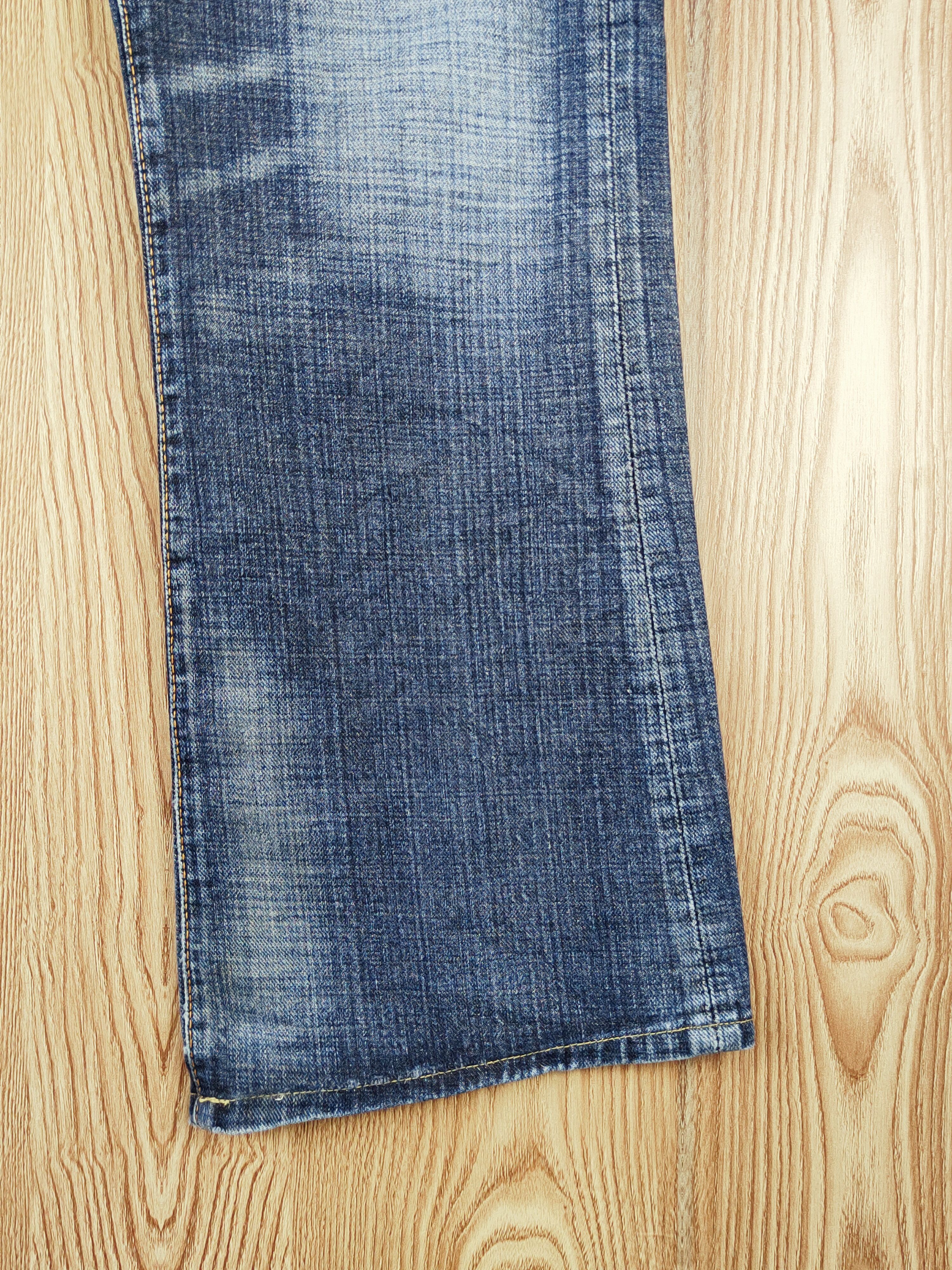 Japanese Brand GLHeart Dark Blue Distressed Ripped Jeans #S2690 Size 33" - 6 Thumbnail