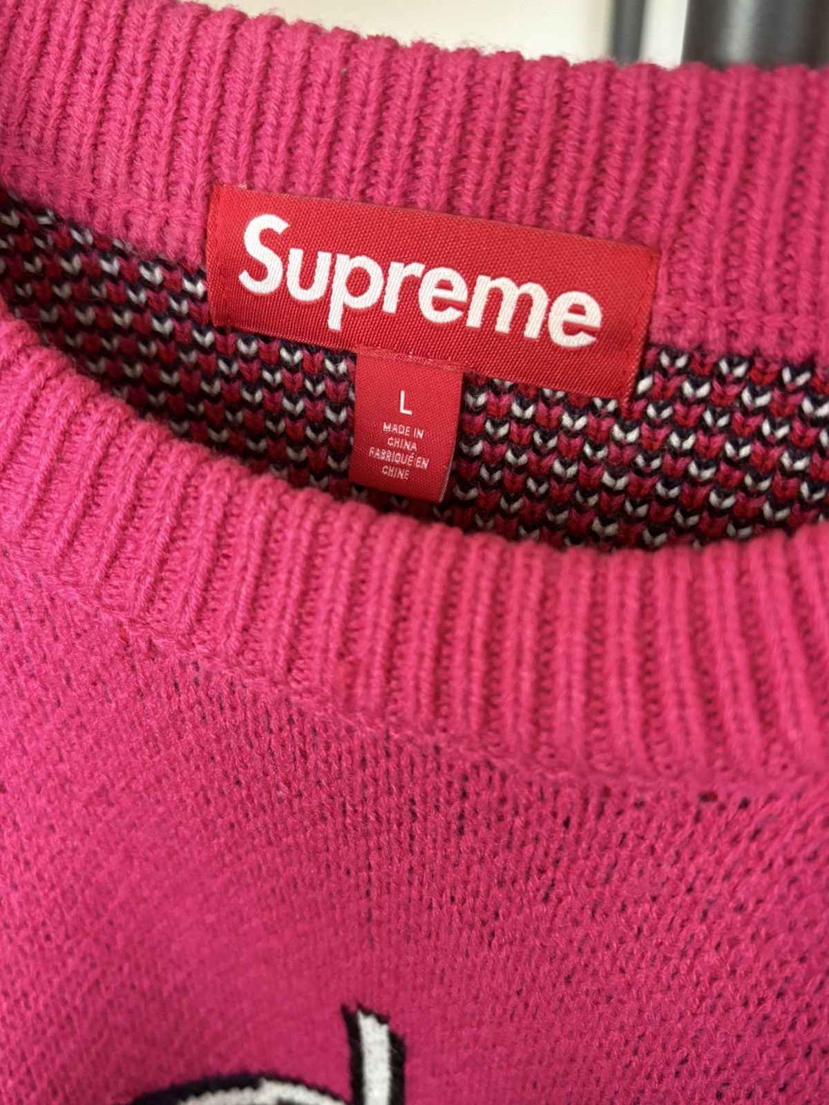 Supreme Supreme FW25 Target Sweater Pink Size US L / EU 52-54 / 3 - 3 Thumbnail