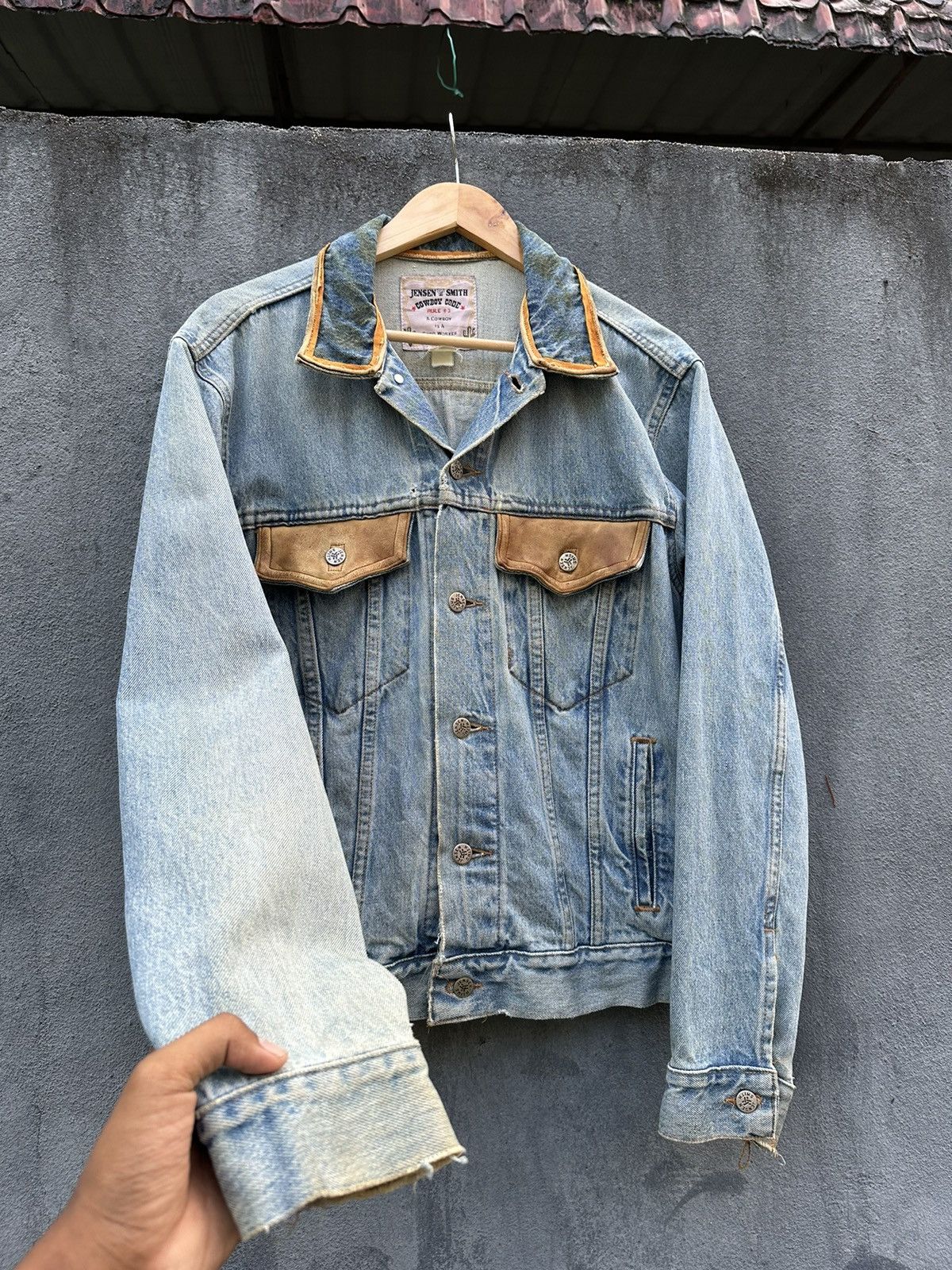 Vintage 👹VINTAGE JENSEN SMITH COWBOY DENIM JACKET Size US M / EU 48-50 / 2 - 8 Thumbnail