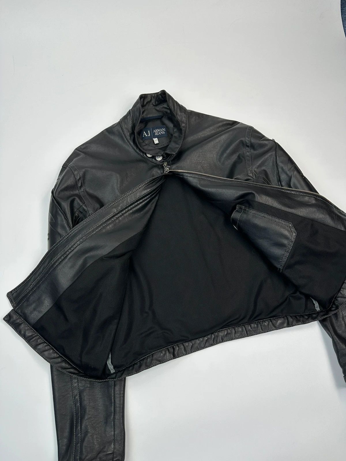 Armani Armani Jeans 00’s Black Faux Leather Jacket Size US M / EU 48-50 / 2 - 11 Thumbnail