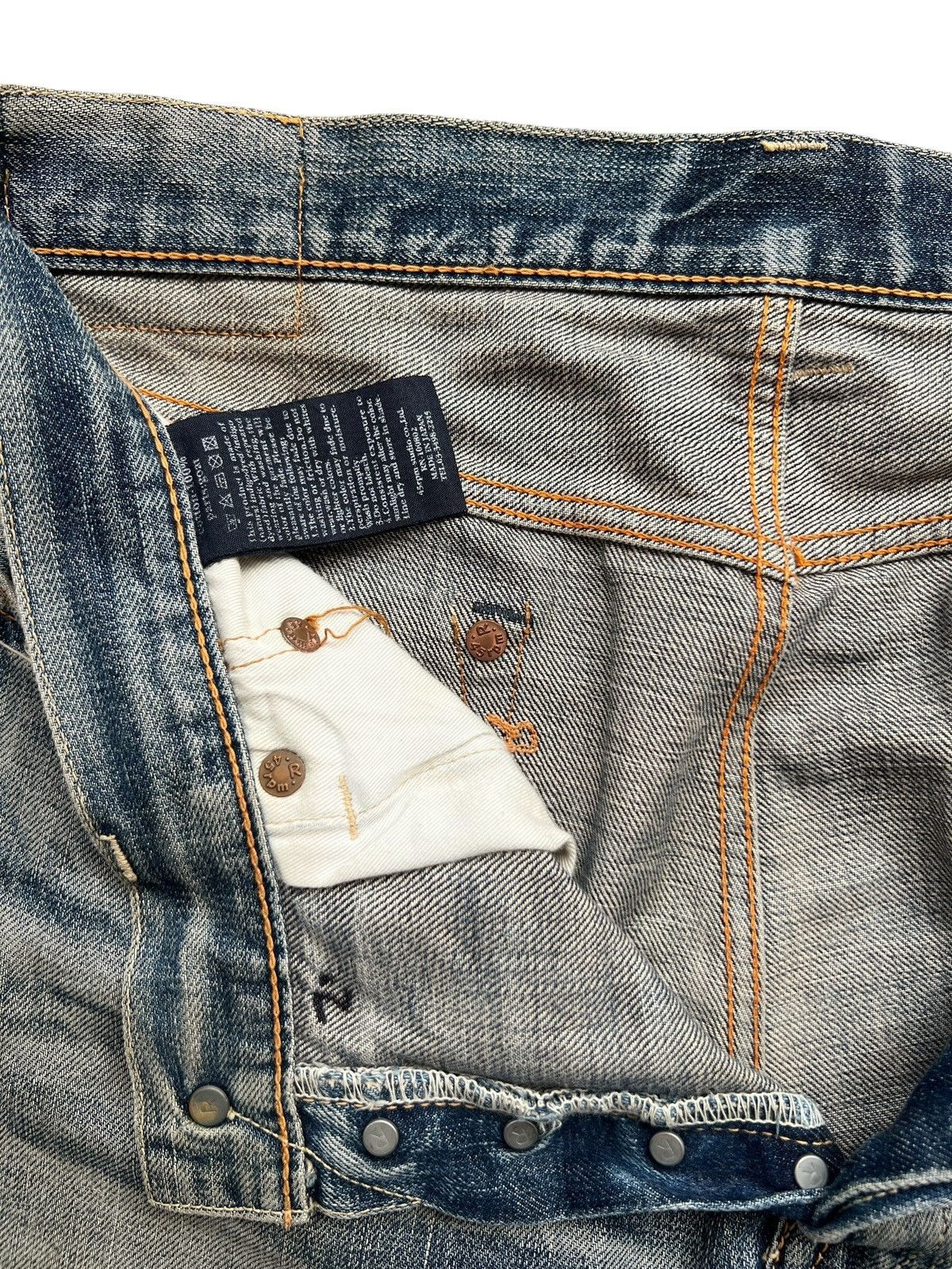 45rpm Vintage 45RPM Distressed Selvedge Mudwash Denim Jeans 32x29 Size US 32 / EU 48 - 13 Thumbnail