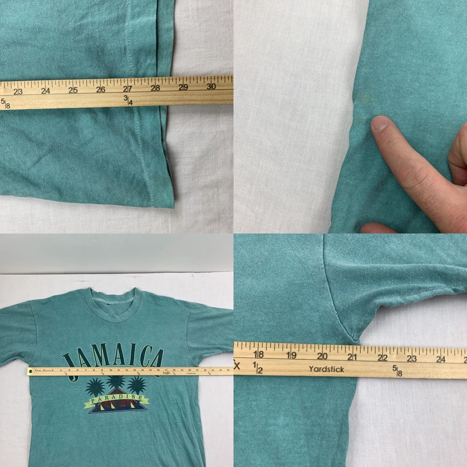 Vintage VINTAGE Jamaica T-Shirt Adult Large Green 90s Travel Island Rasta Mens Size US L / EU 52-54 / 3 - 8 Thumbnail