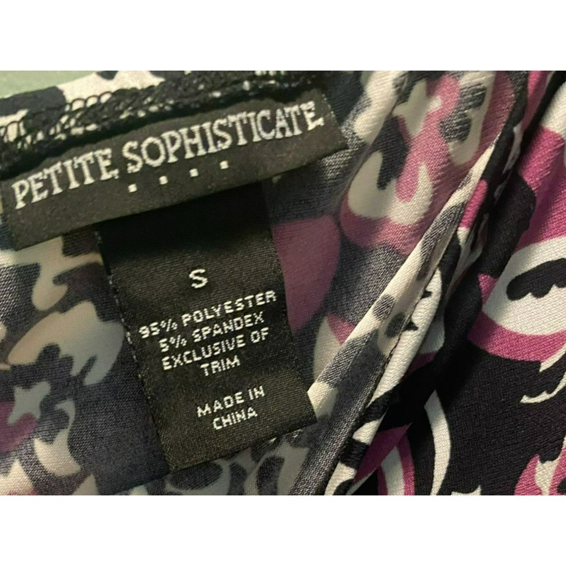 Other Petite Sophisticate Womens Black White Pink Floral Print Ski Size 27" / US 4 / IT 40 - 4 Thumbnail