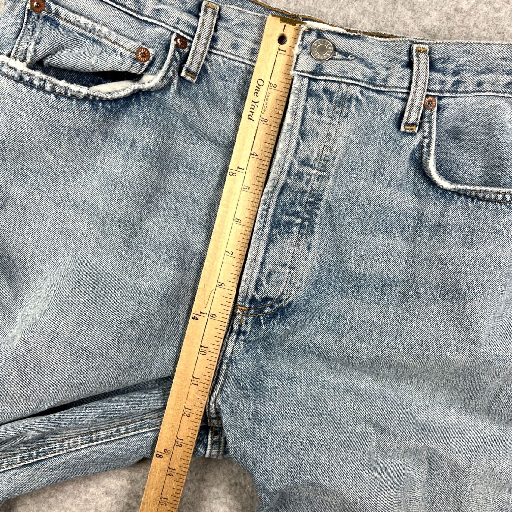 Agolde AGOLDE Fran Straight Jeans Womens Blue Cotton 31 Size 24" / US 00 / IT 34 - 7 Thumbnail