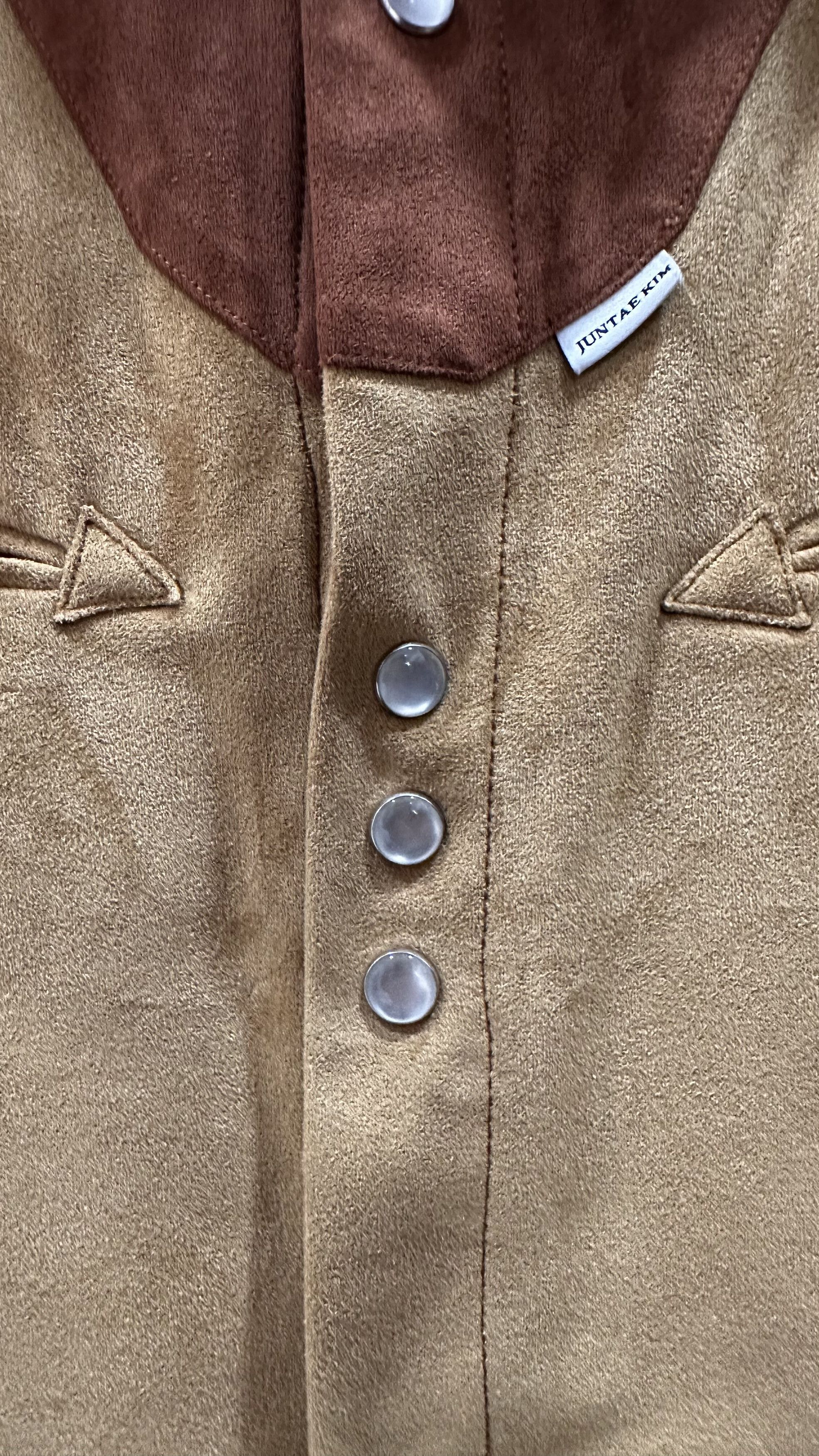 Juntae Kim JunTae Kim Two-Tone Suede Corset Western Jacket - Size M Size US M / EU 48-50 / 2 - 3 Thumbnail