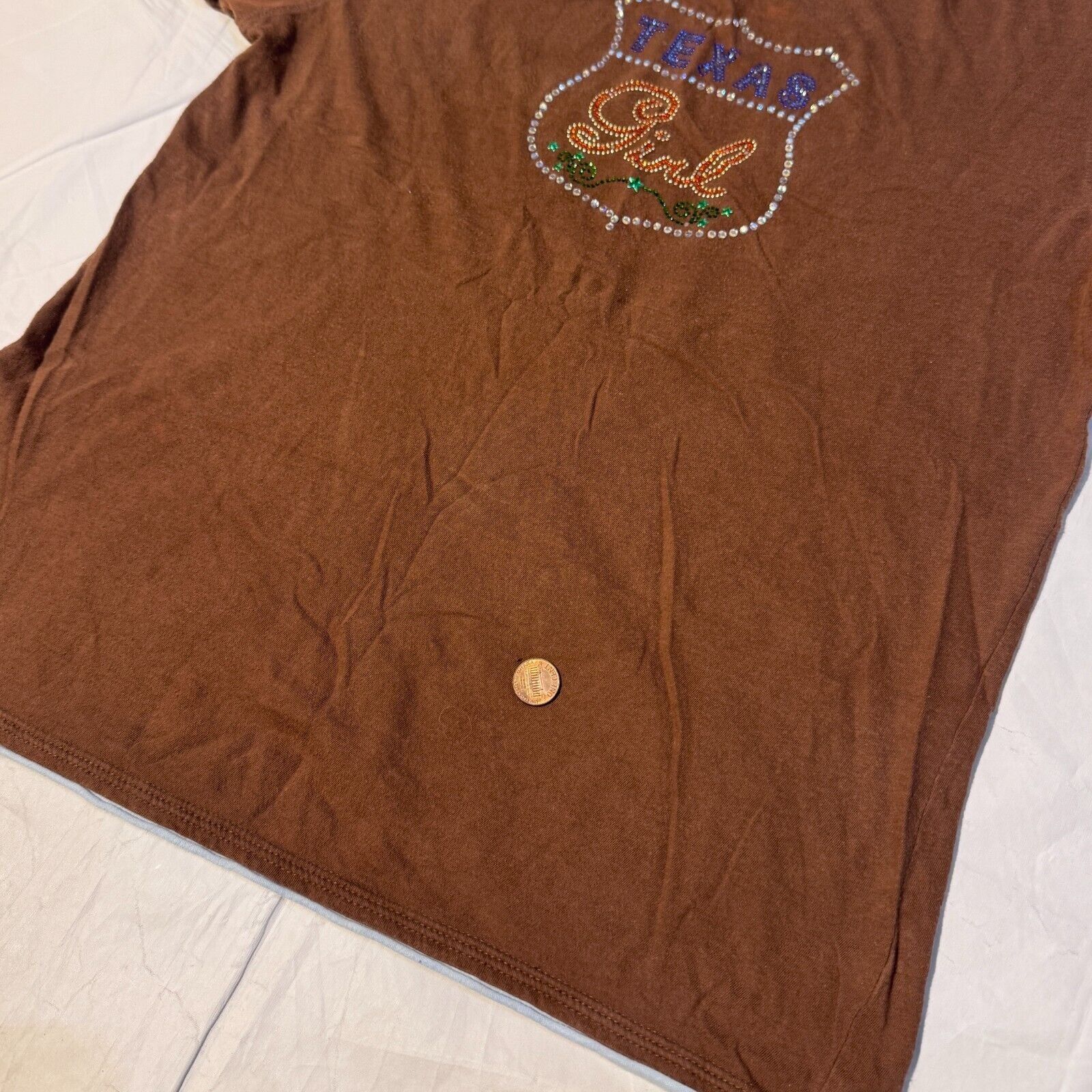 Other HYP Texas Girl Bling Rhinestone Y2K Ringer Tshirt Petite XL Size XL / US 12-14 / IT 48-50 - 4 Thumbnail