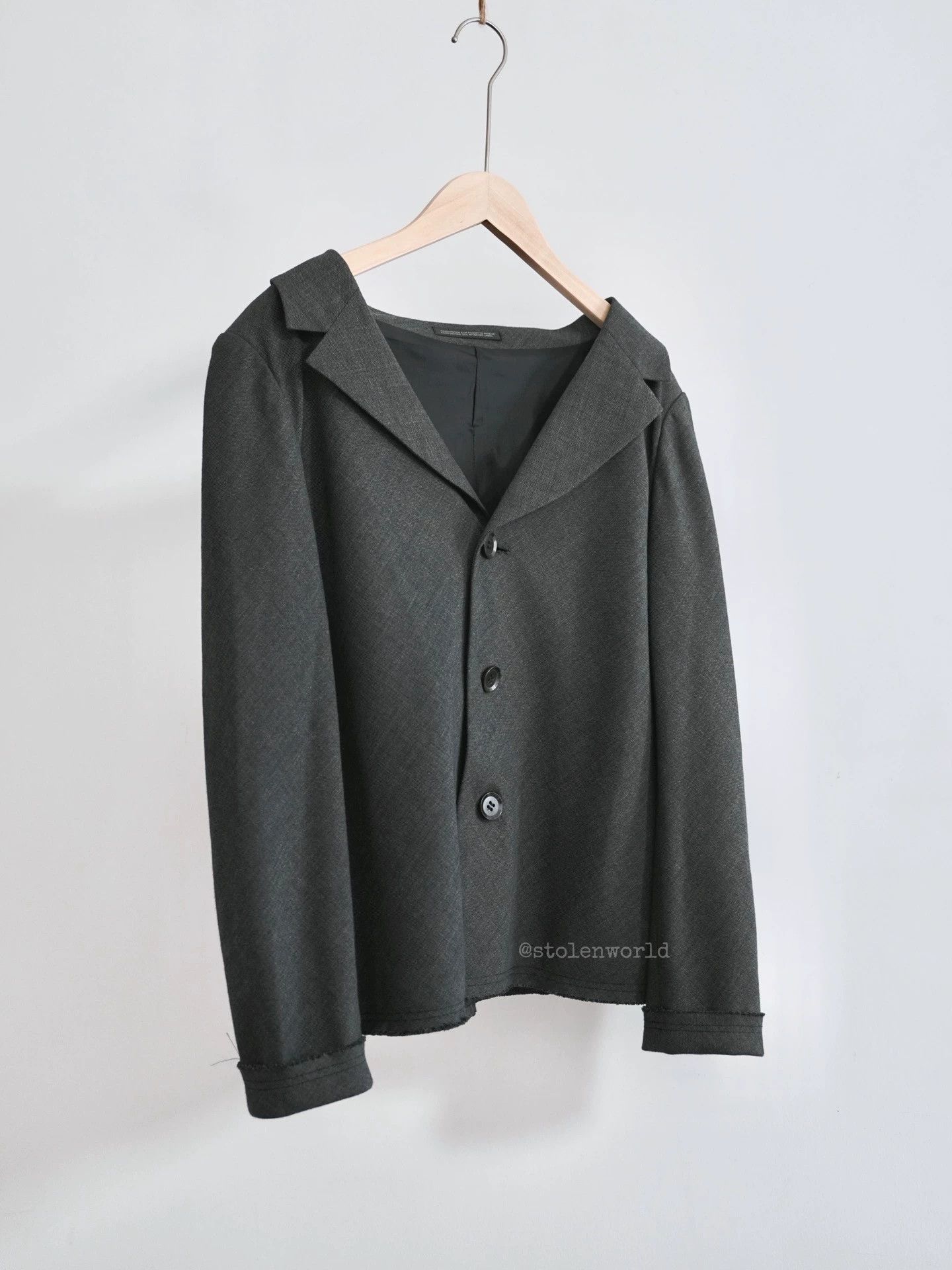 Yohji Yamamoto Yohji Yamamoto Noir Cotton-Linen-Wool Suit Jacket Size S / US 4 / IT 40 - 2 Thumbnail