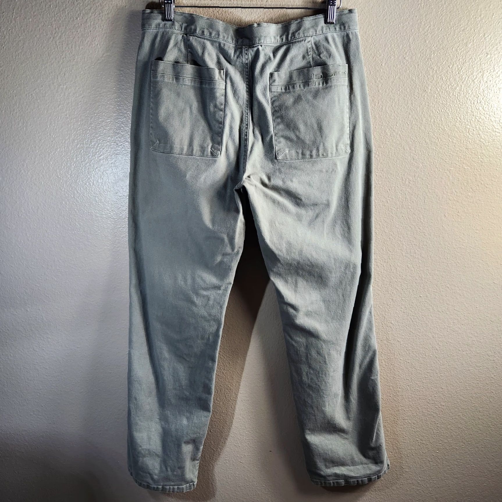 Olive Blurr Womens L Olive Green Camping Utility Workwear Canvas Straight Leg Pants Size 36" / US 14 / IT 50 - 6 Thumbnail