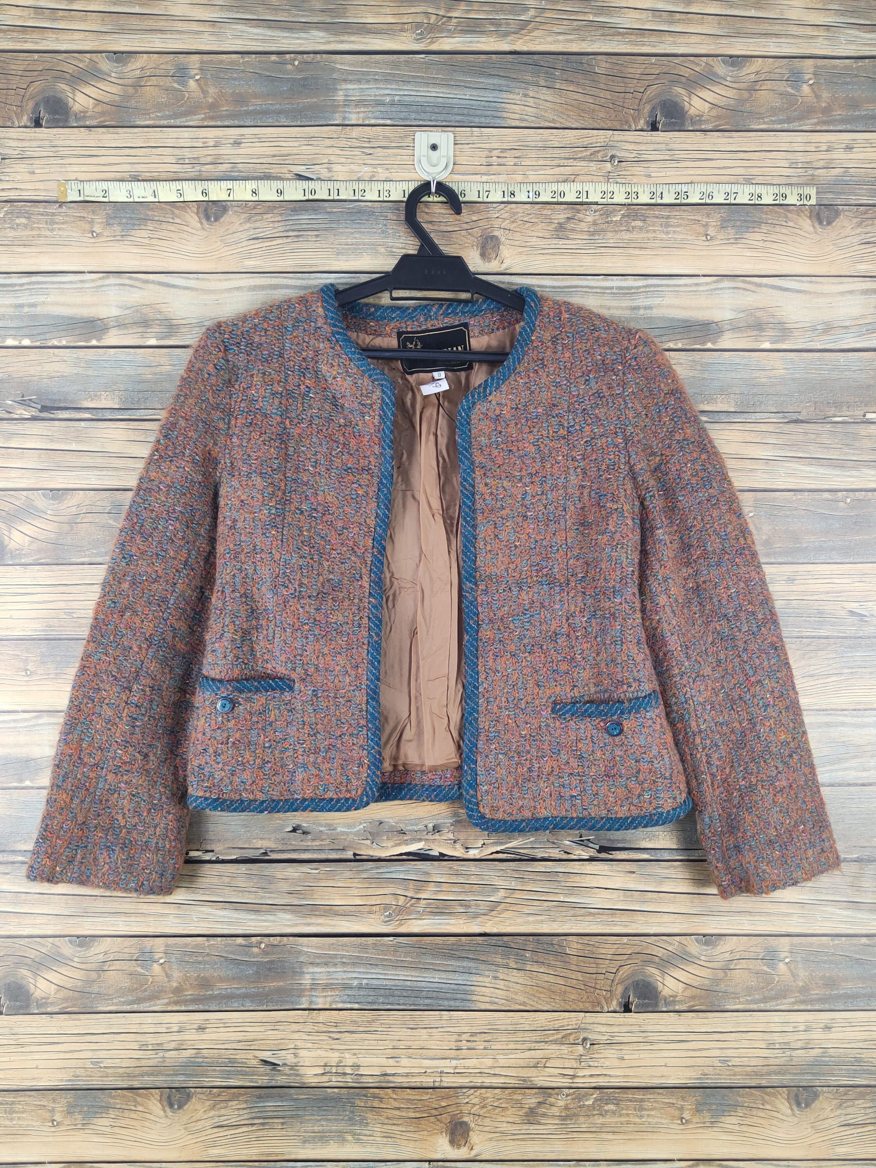 Homespun Knitwear Dorian Brown Knitwear Crop Top Jackets #W1750 Size S / US 4 / IT 40 - 1 Thumbnail