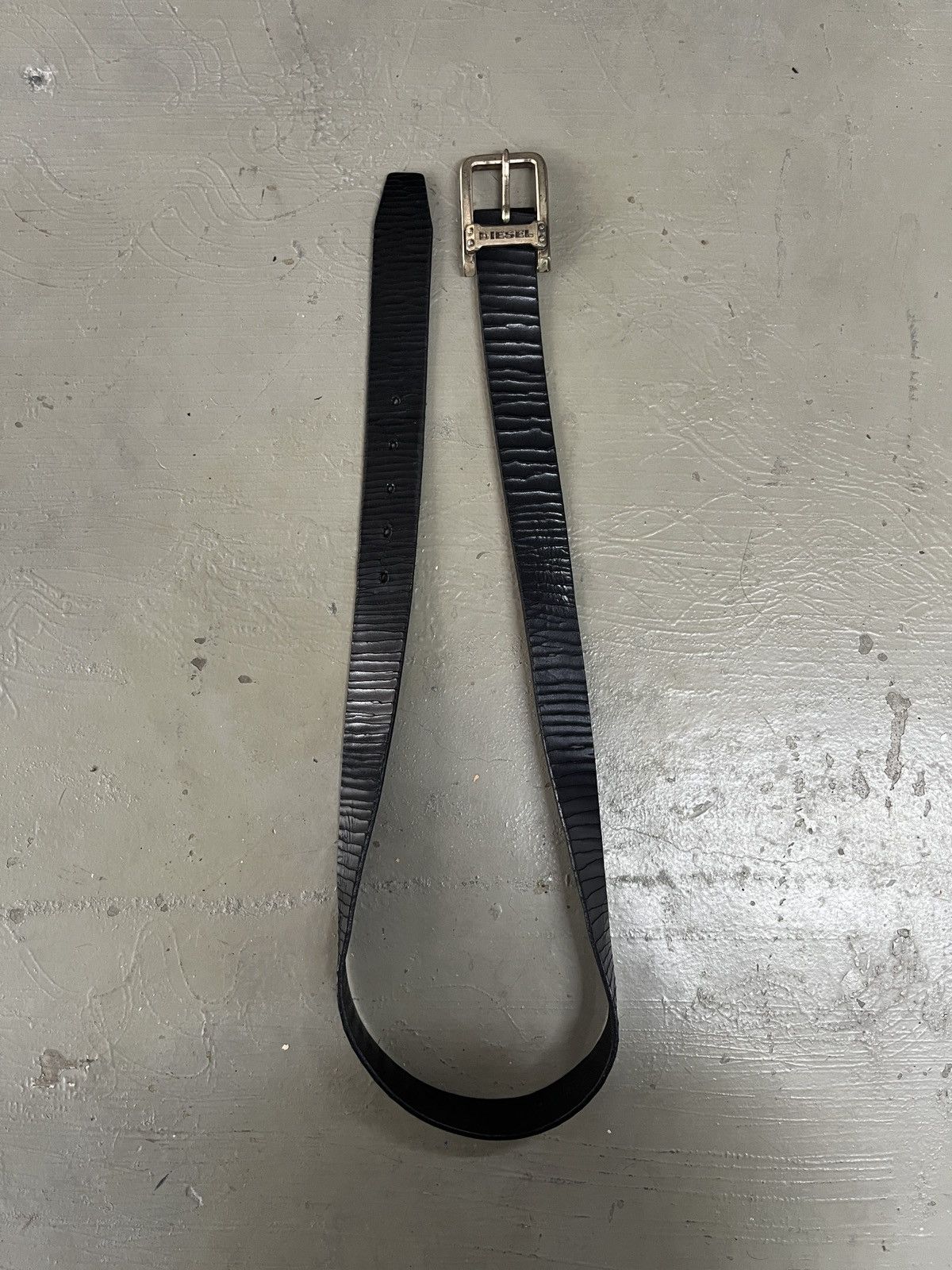 Diesel Vintage 2000's Diesel Textured Leather Punk Belt Size ONE SIZE - 9 Thumbnail