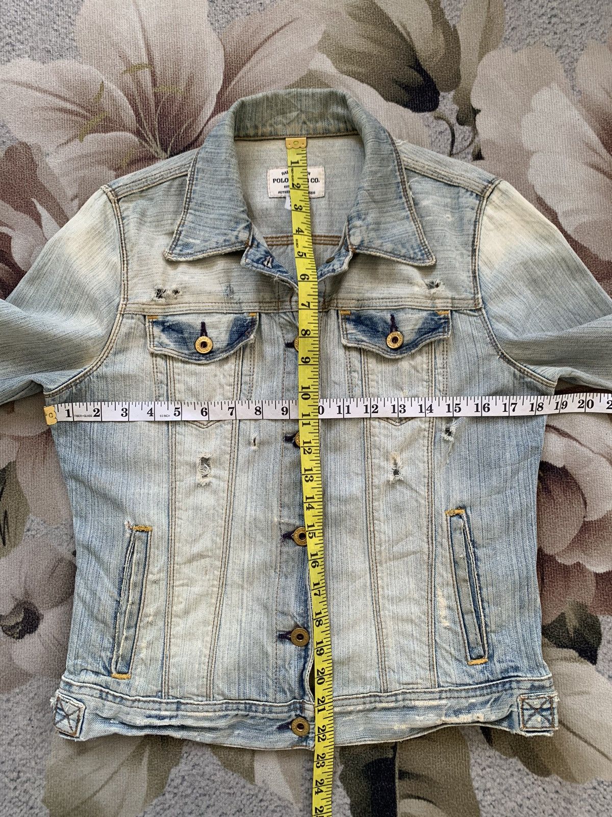 Polo Ralph Lauren Ralph Lauren Polo Jeans Co Distress Denim Jacket Size M / US 6-8 / IT 42-44 - 16 Thumbnail