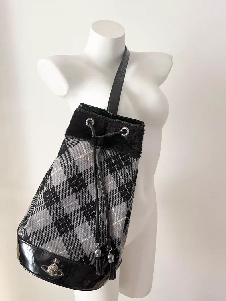 Vivienne Westwood Vivienne Westwood Black and white checkered horsehair cros Size ONE SIZE - 1 Thumbnail